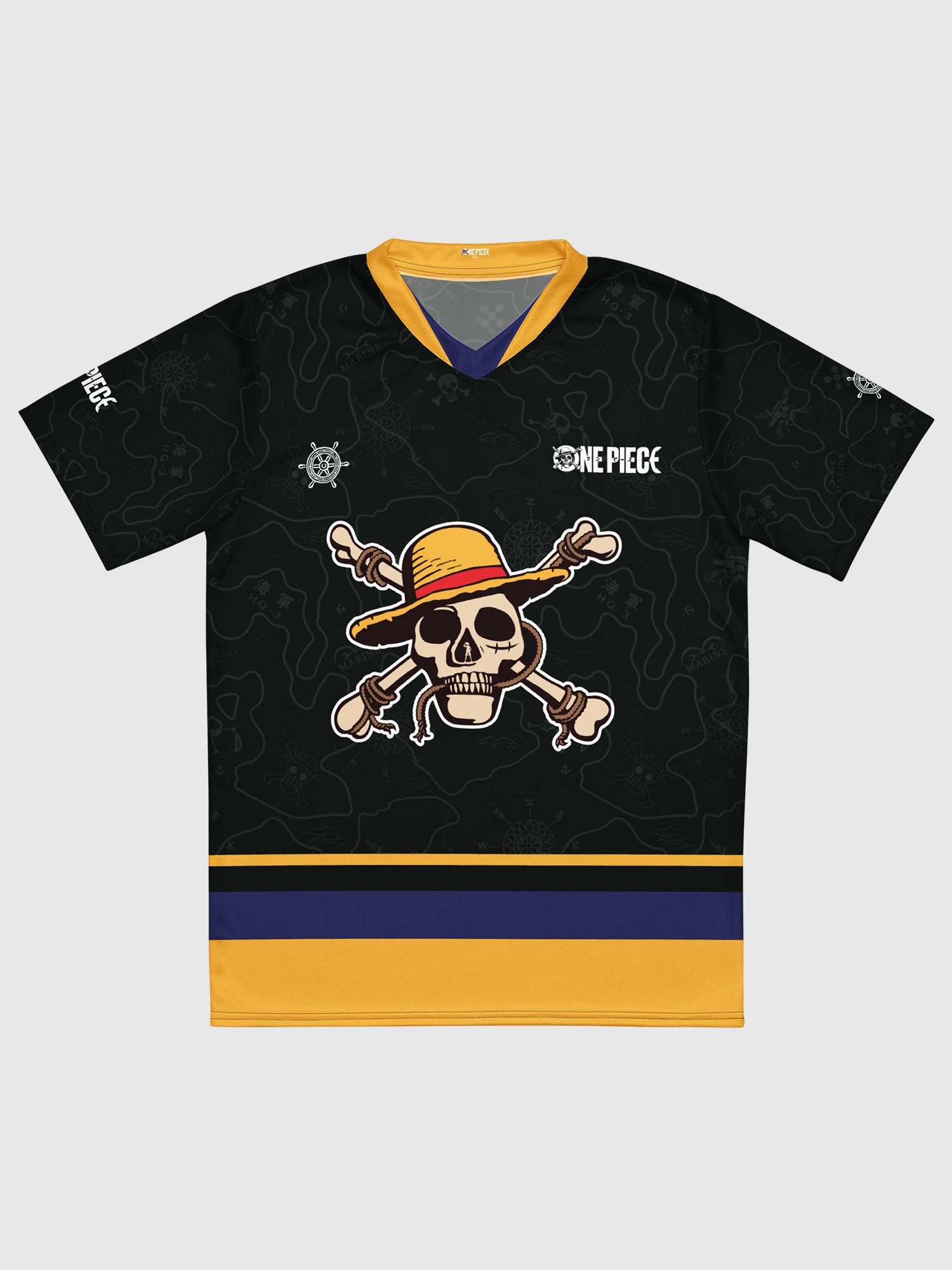 One Piece Personalized Sports Jersey Straw Hat Pirates - Image 2