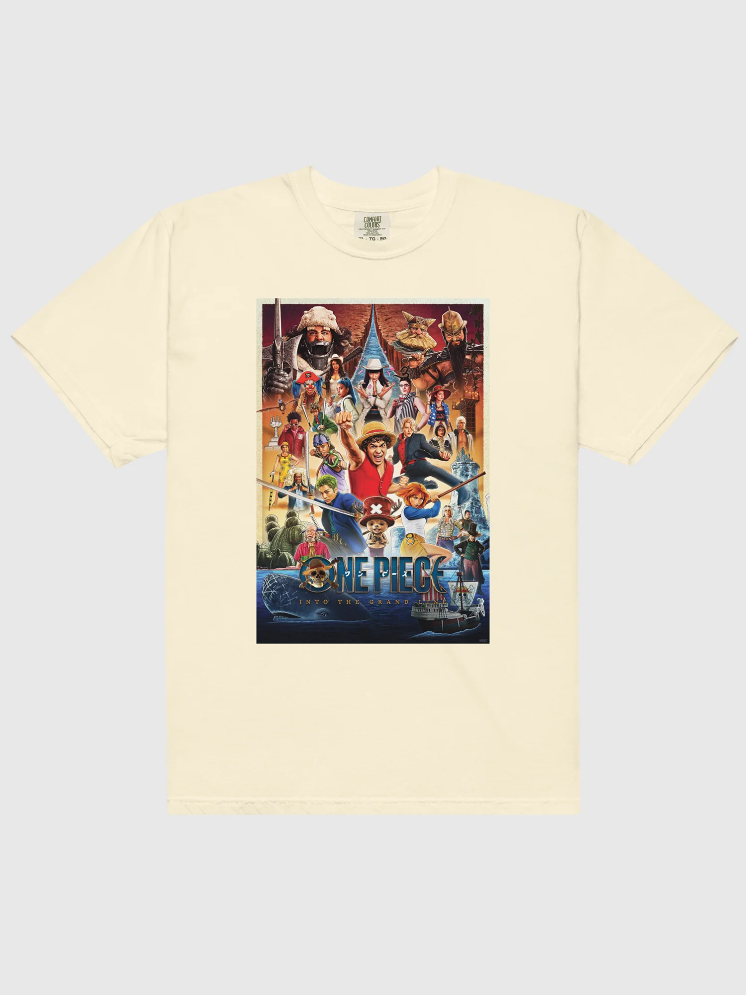 One Piece x Kyle Lambert Comfort Colors T-Shirt Live Action Ensemble - Image 2