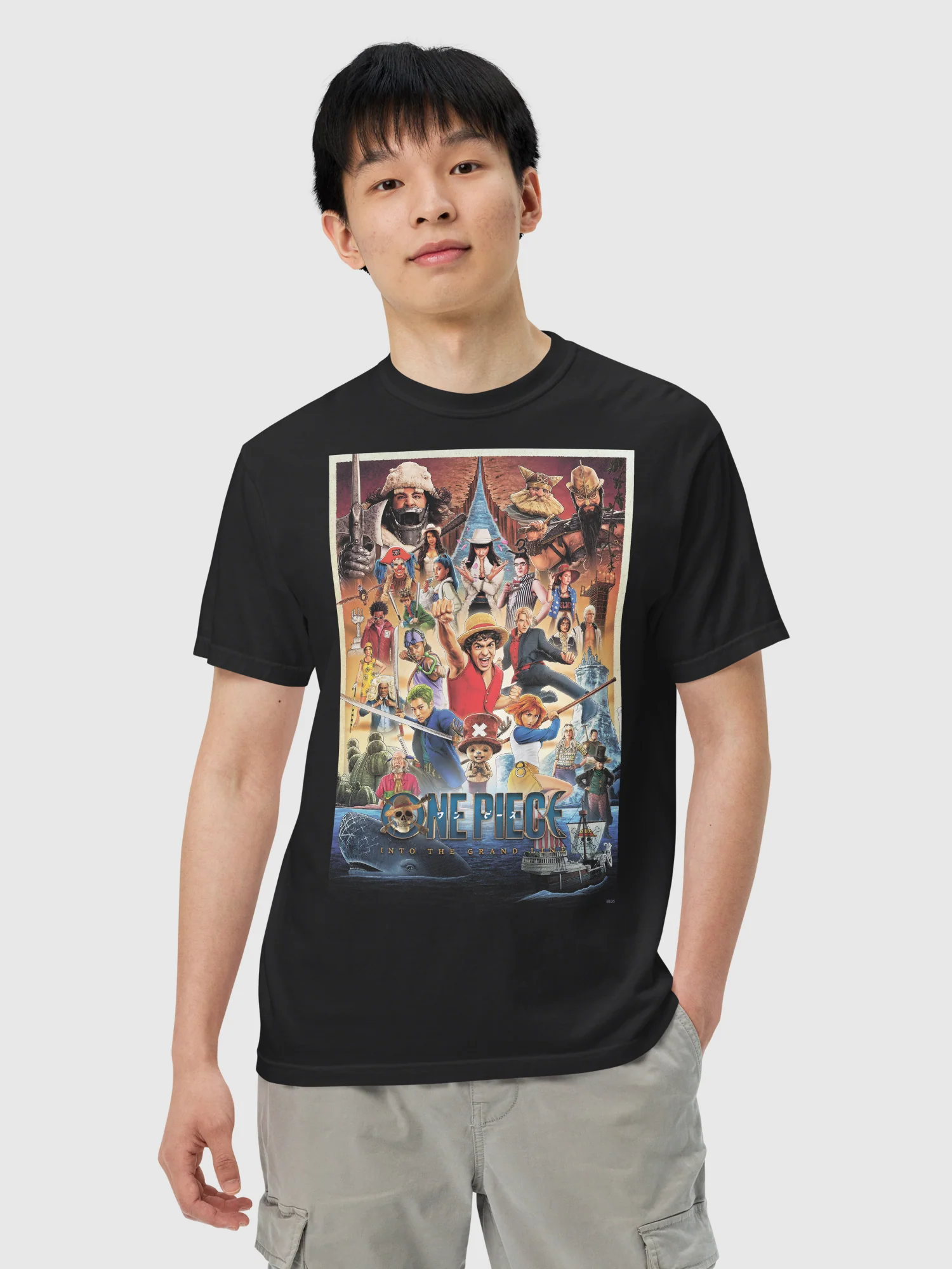 One Piece x Kyle Lambert Comfort Colors T-Shirt Live Action Ensemble - Image 3