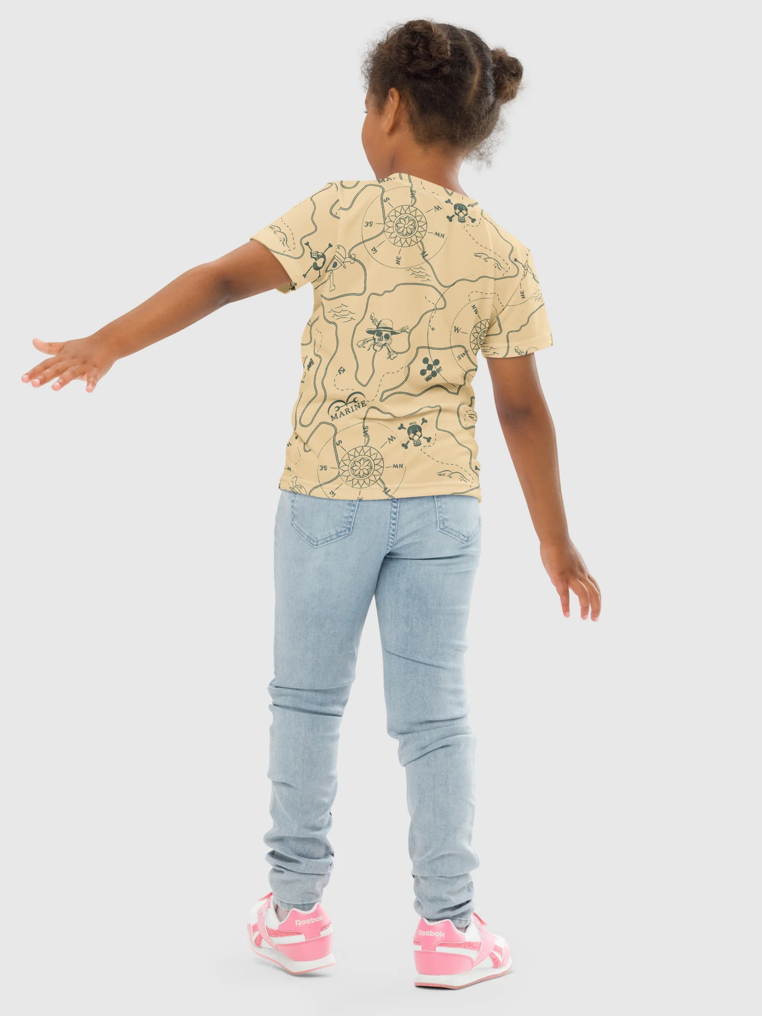 One Piece Youth T-Shirt Chopper Map - Image 4