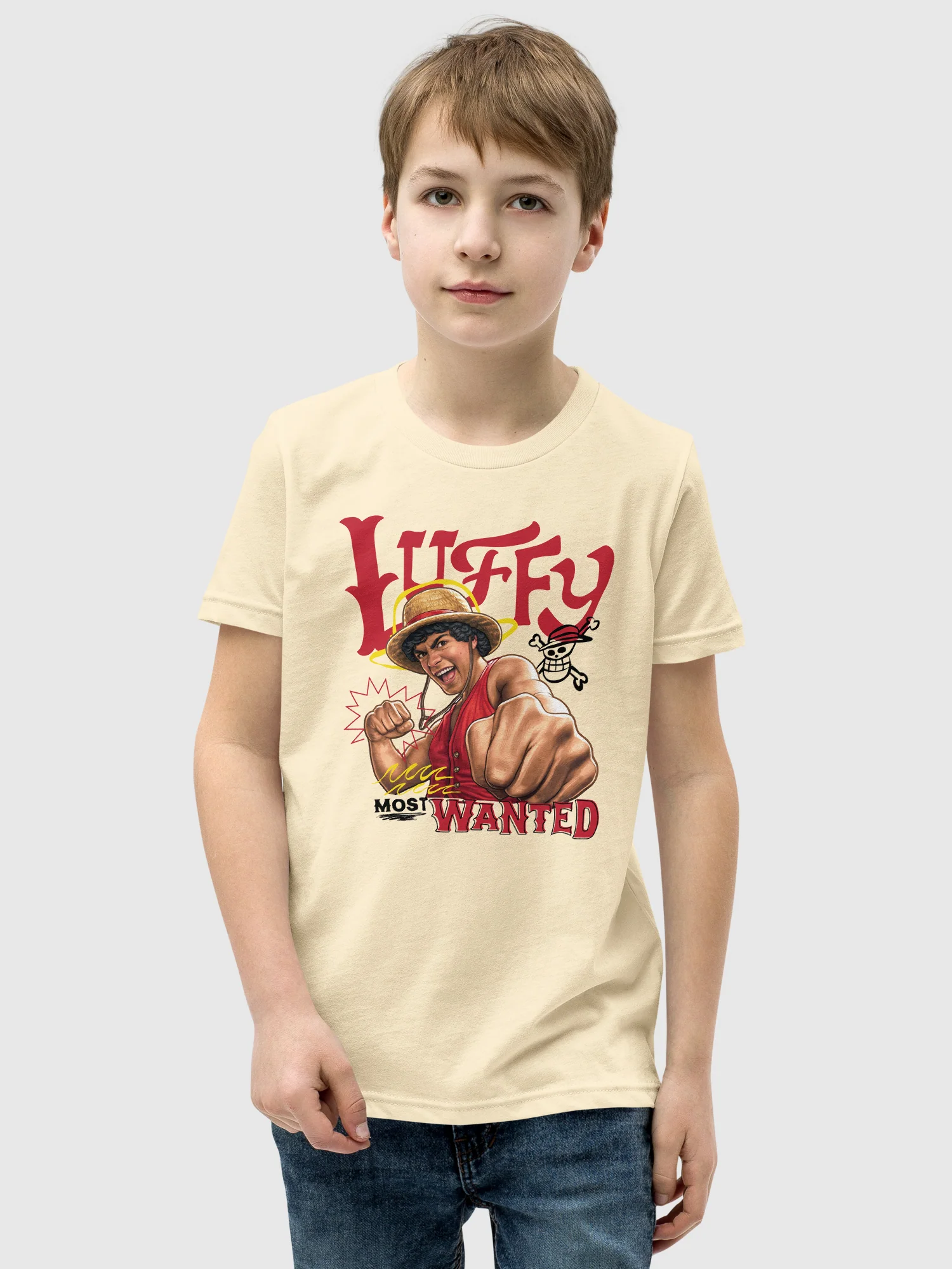 One Piece Youth T-Shirt Luffy Wanted - Image 4