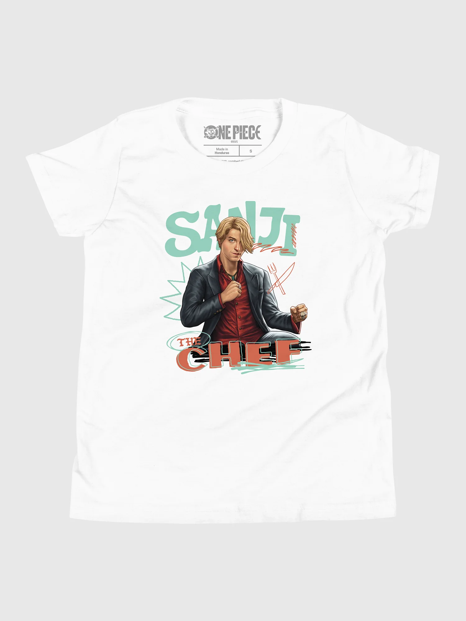 One Piece Youth T-Shirt Sanji The Chef - Image 2