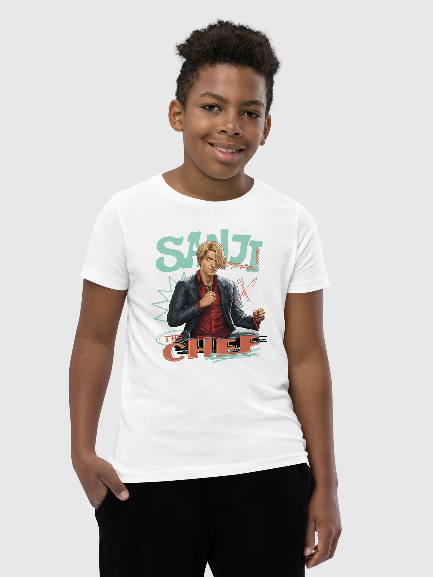 One Piece Youth T-Shirt Sanji The Chef - Image 4