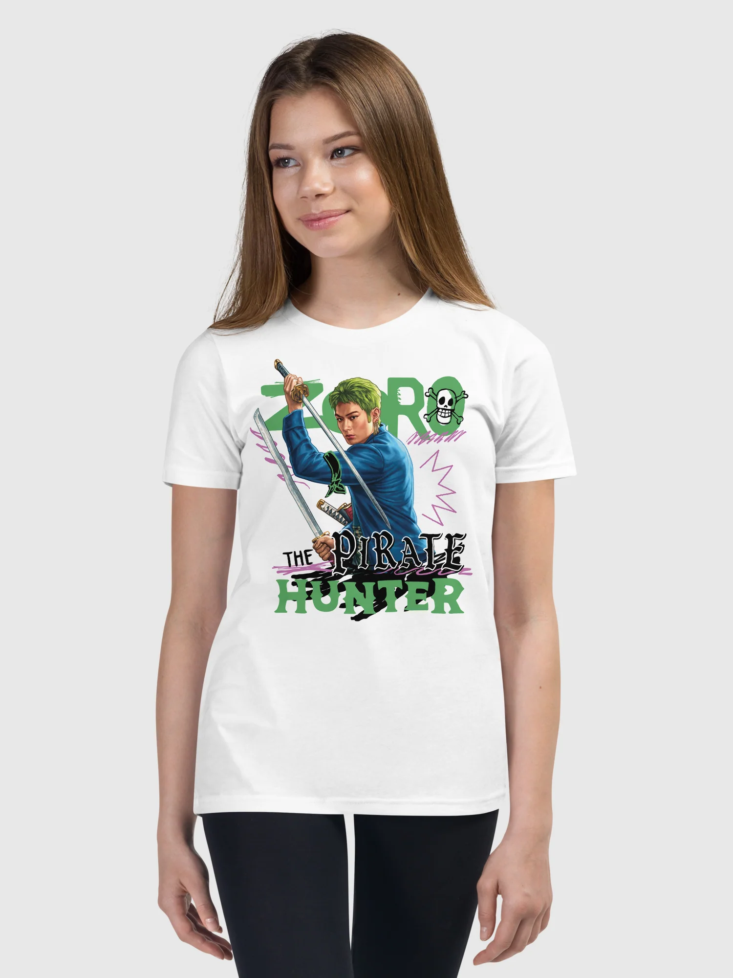 One Piece Youth T-Shirt Zorro Pirate Hunter - Image 3