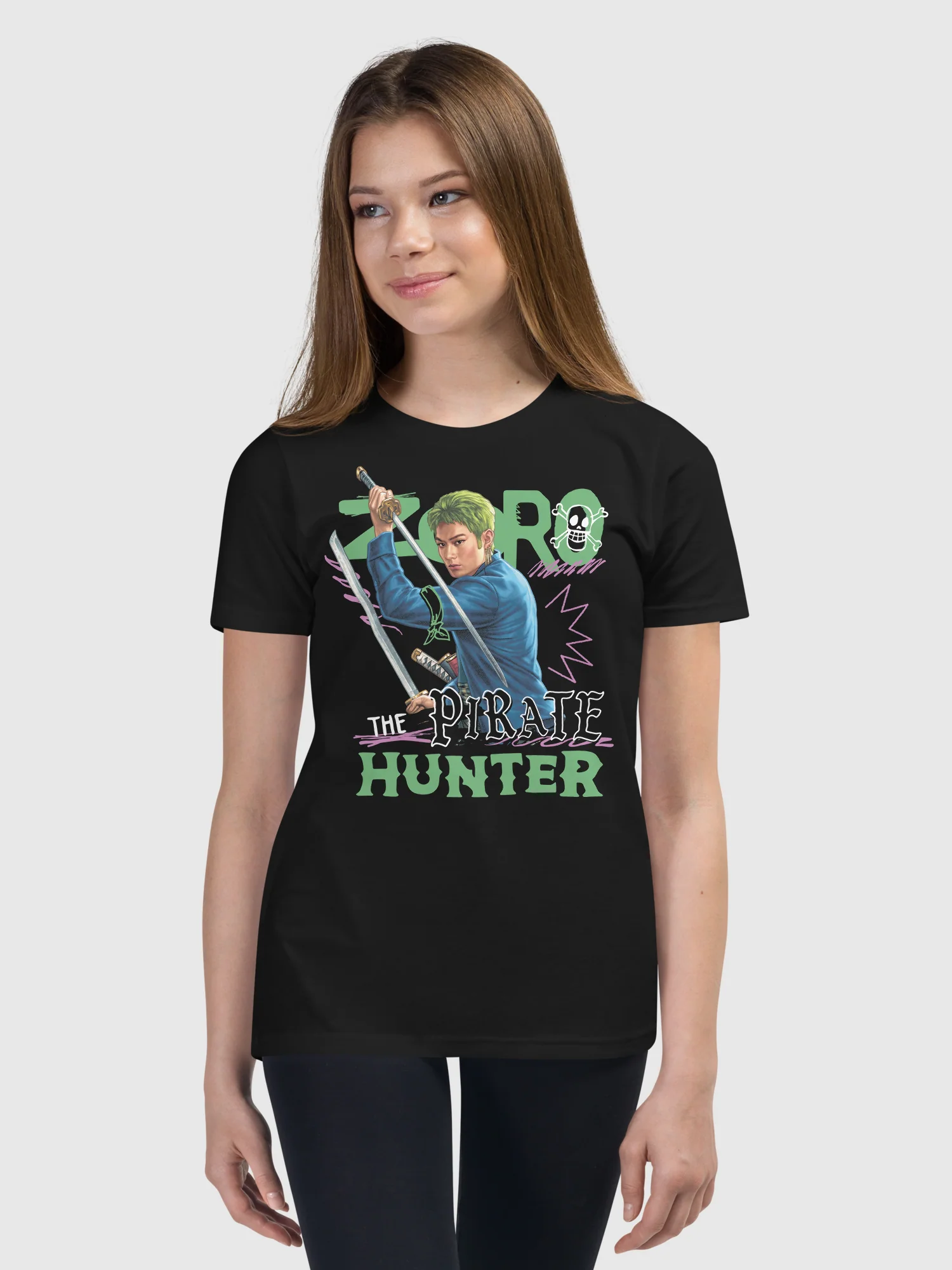 One Piece Youth T-Shirt Zorro Pirate Hunter - Image 4