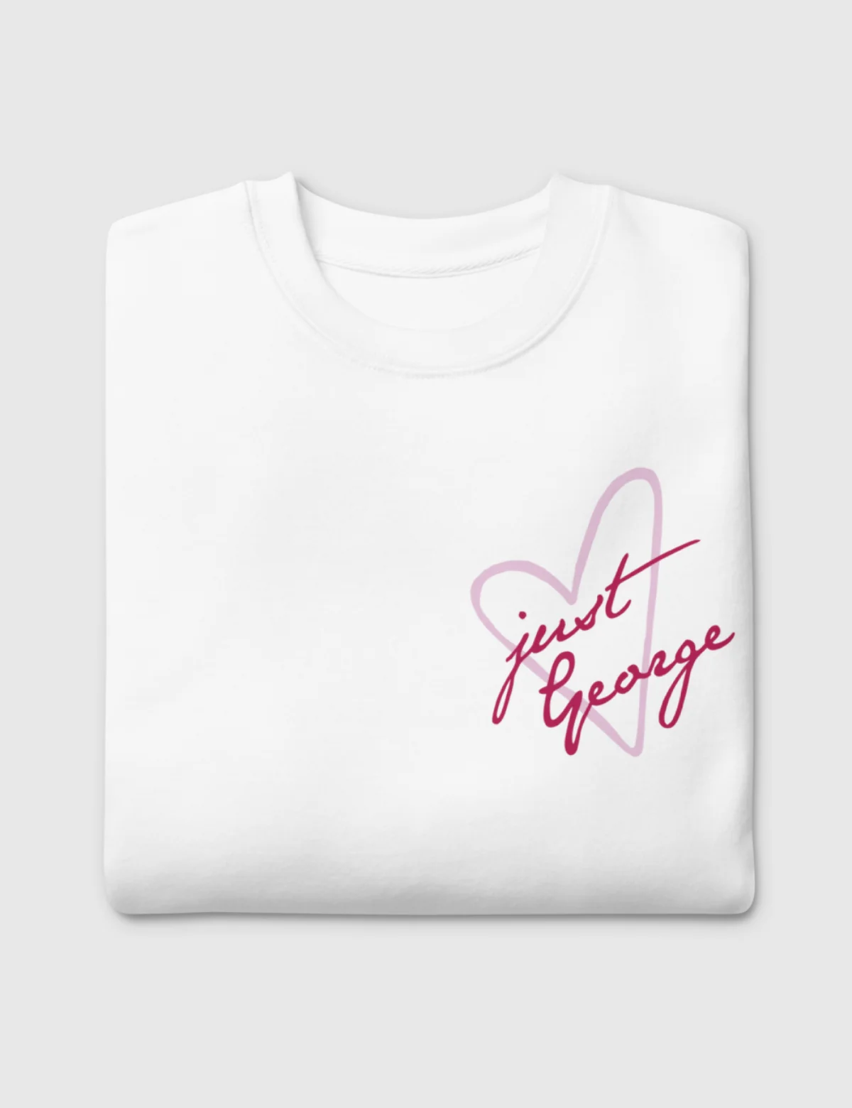 Queen Charlotte 'Just George' Unisex Premium Sweatshirt [White] - Image 2