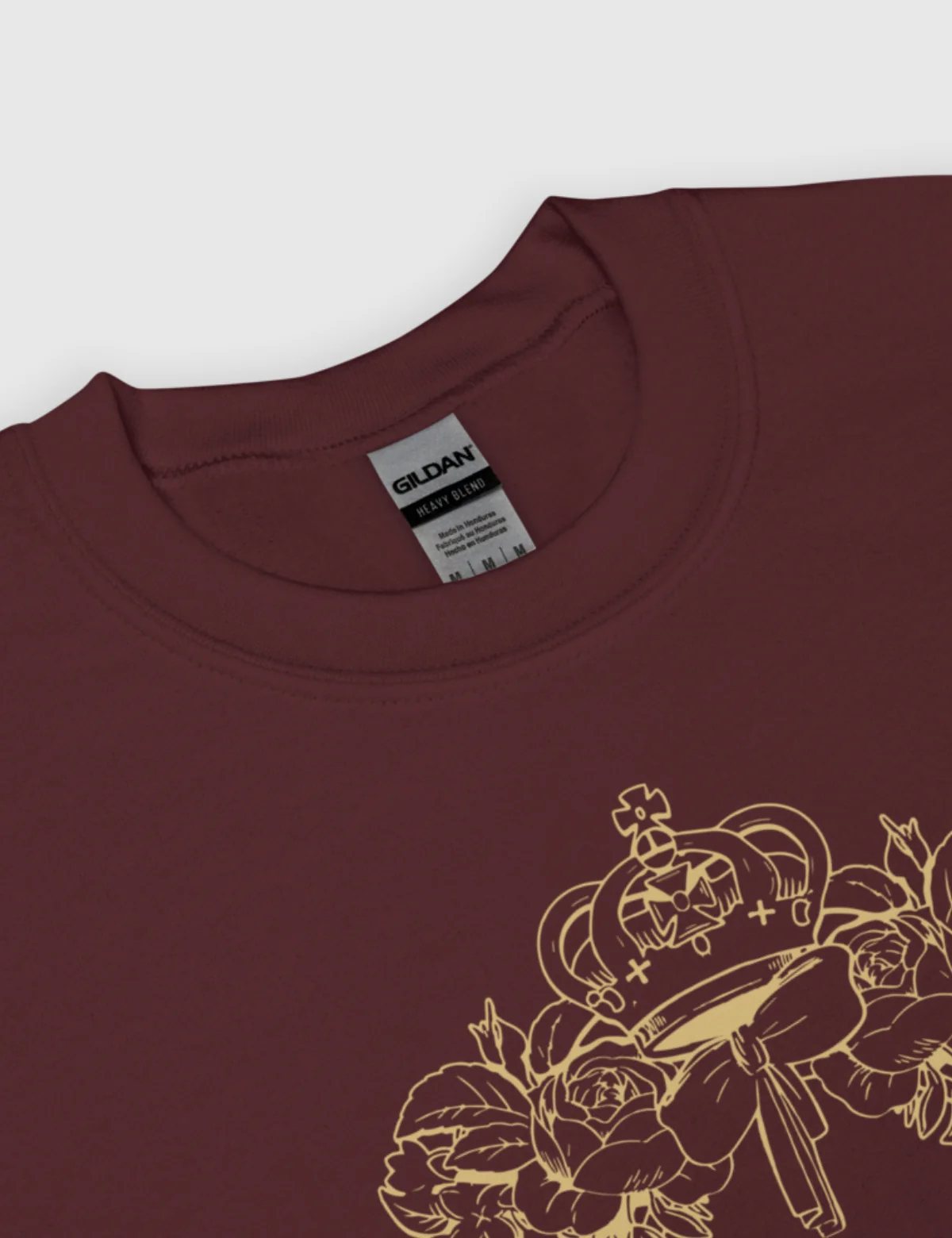 Queen Charlotte 'Sorrows Sorrows Prayers' Unisex Sweatshirt [Maroon] - Image 2