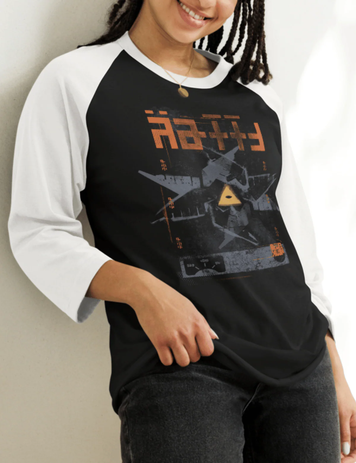 Rebel Moon Raglan Shirt [Black/White] - Image 2