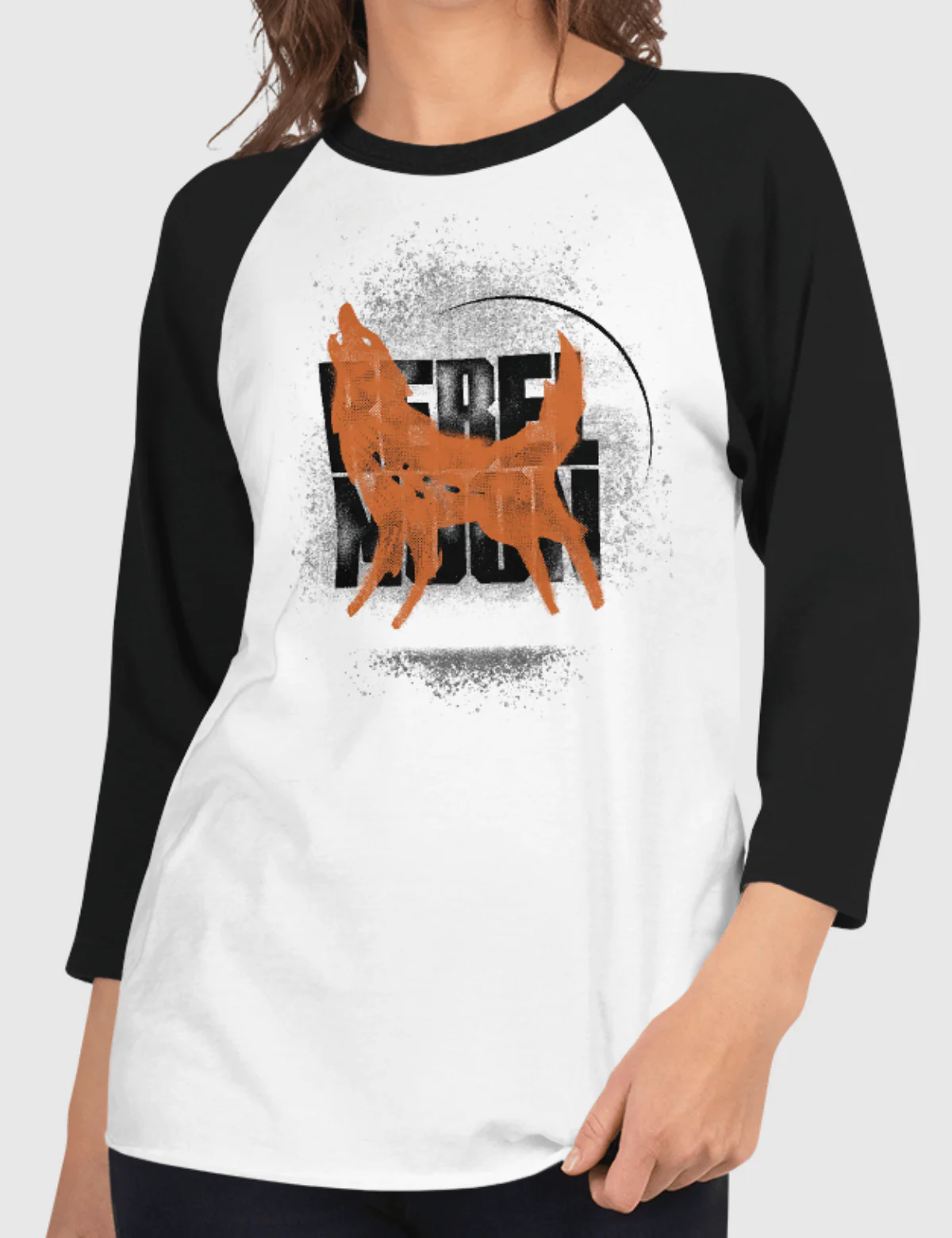 Rebel Moon Kora Logo Raglan Shirt [White/Black] - Image 2