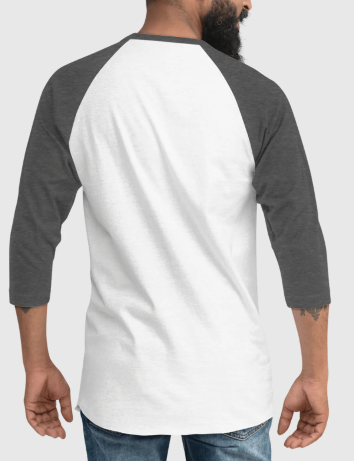Rebel Moon Kora Logo Raglan Shirt [White/Heather Charcoal] - Image 3