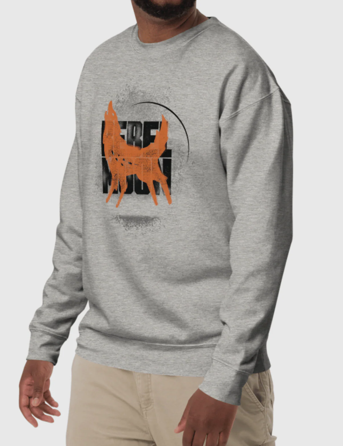 Rebel Moon Kora Logo Unisex Premium Sweatshirt [Gray] - Image 2