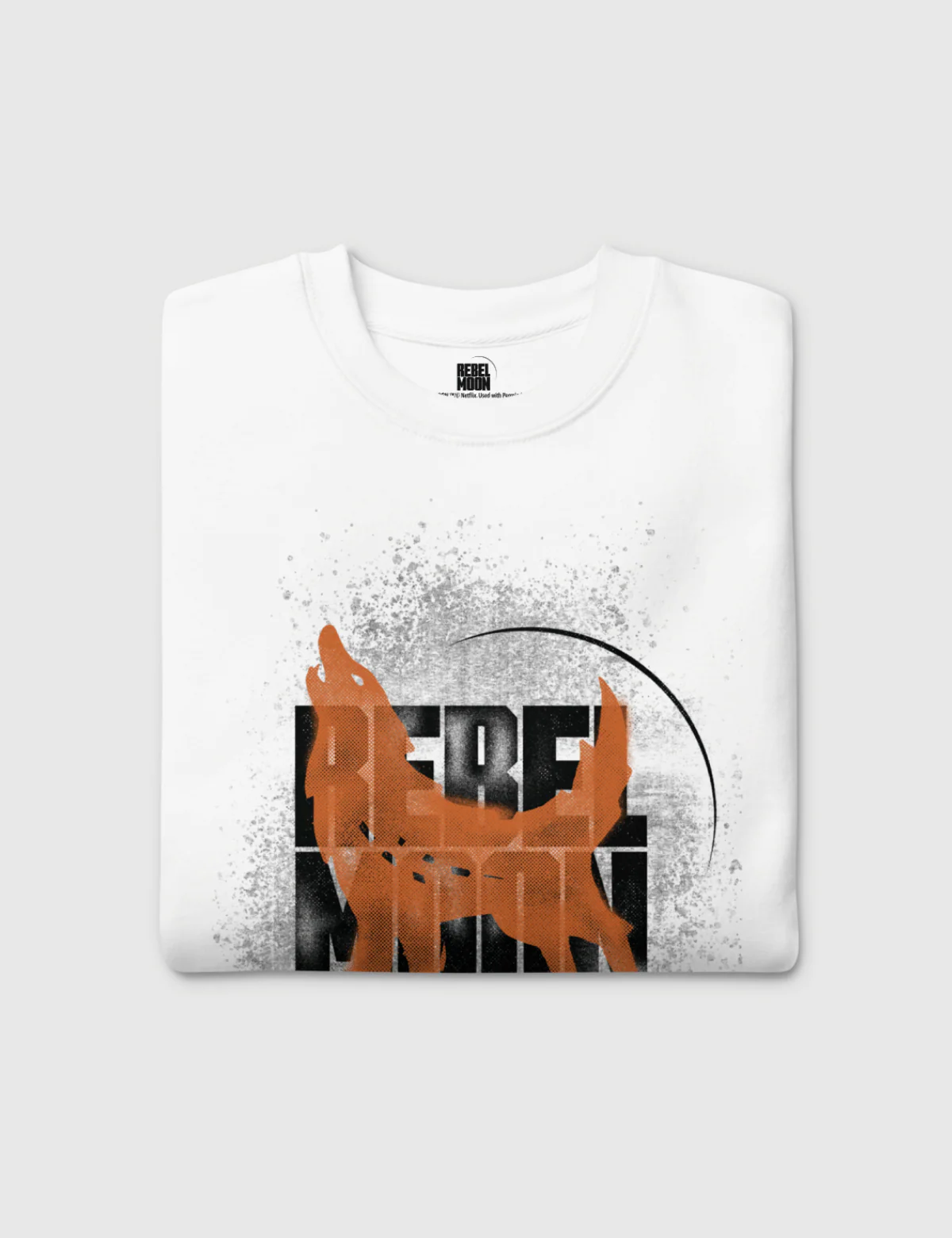 Rebel Moon Kora Logo Unisex Premium Sweatshirt [White] - Image 3