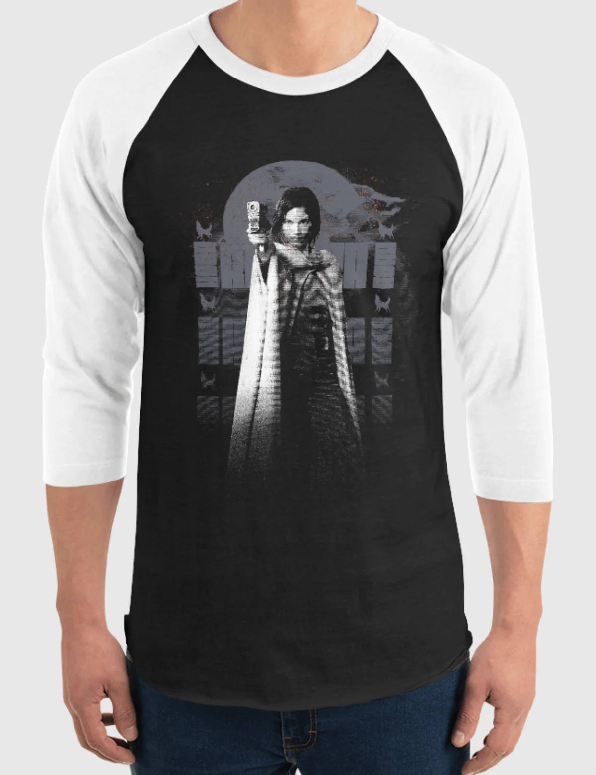 Rebel Moon Kora Raglan Shirt [Black/White] - Image 2
