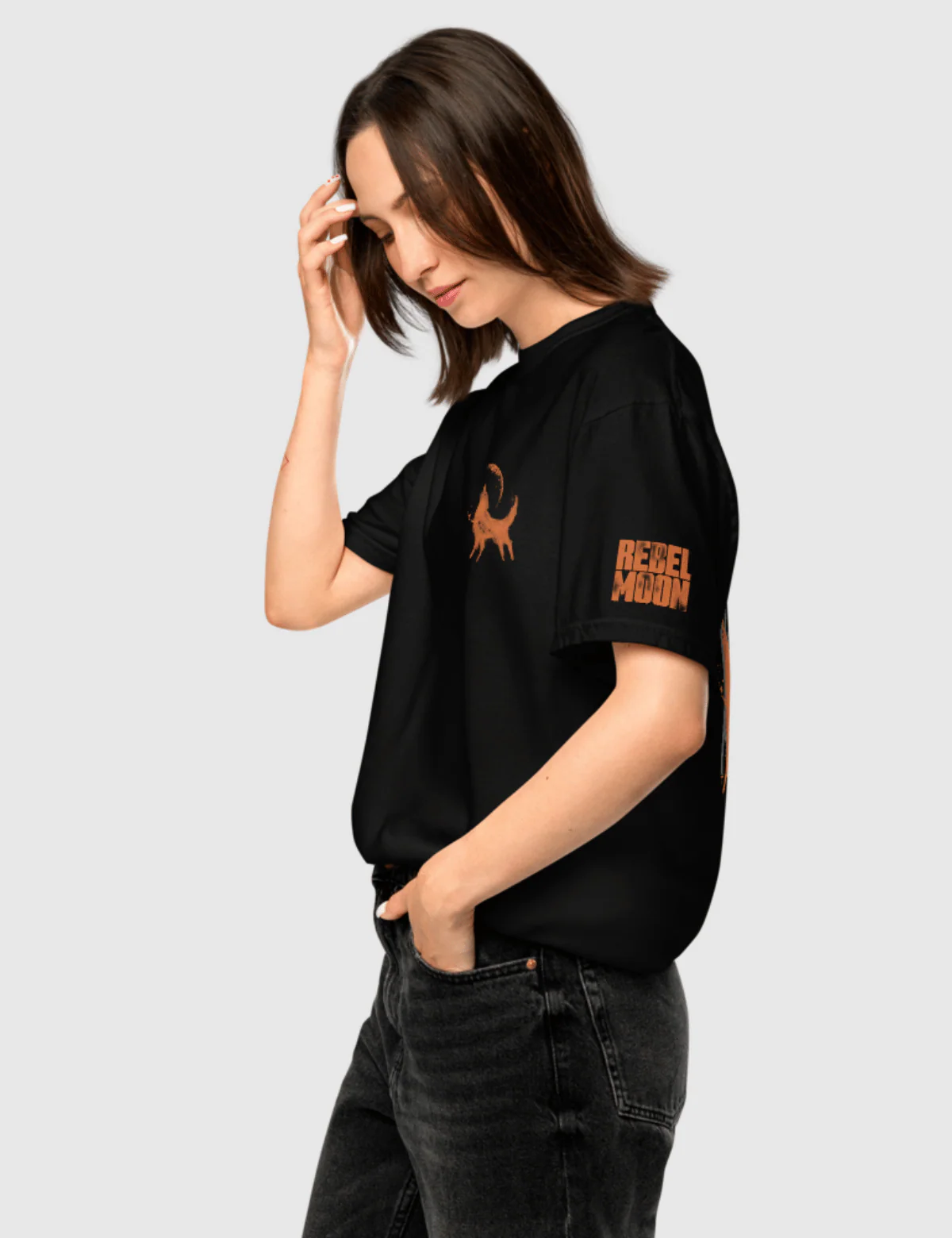 Rebel Moon Kora Wolf Unisex T-Shirt [Black] - Image 4