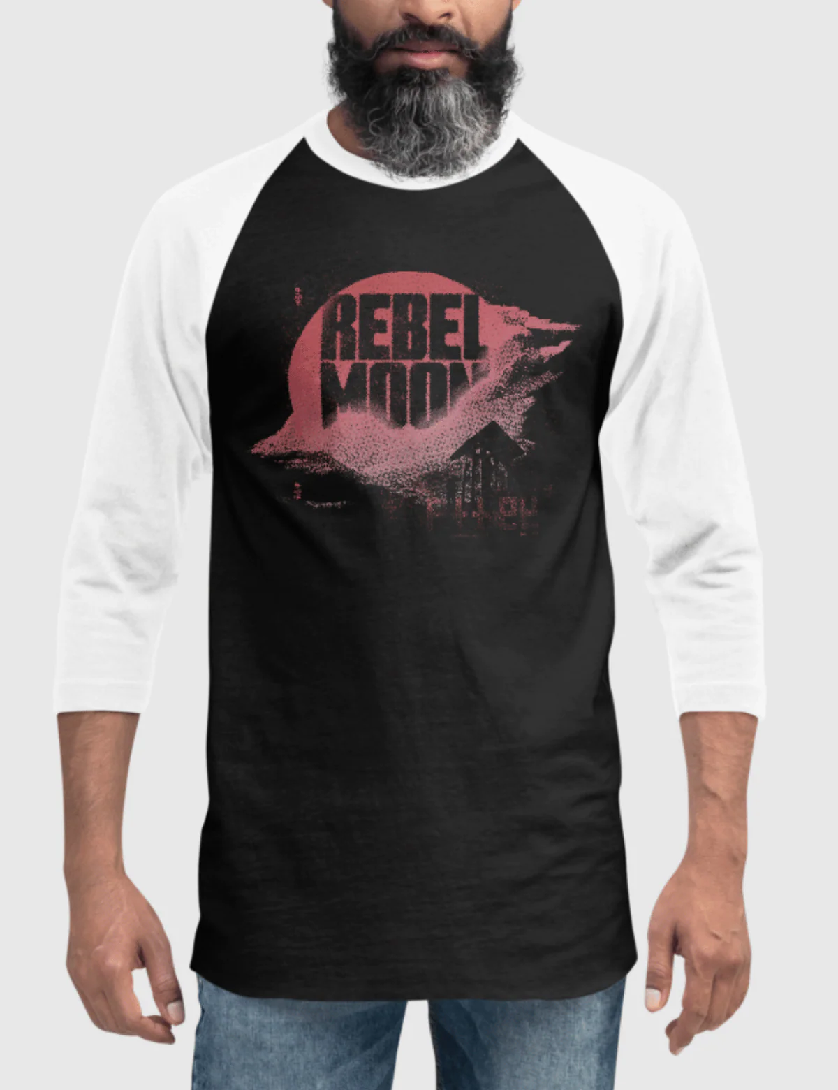 Rebel Moon Logo Raglan Shirt [Black/White] - Image 2