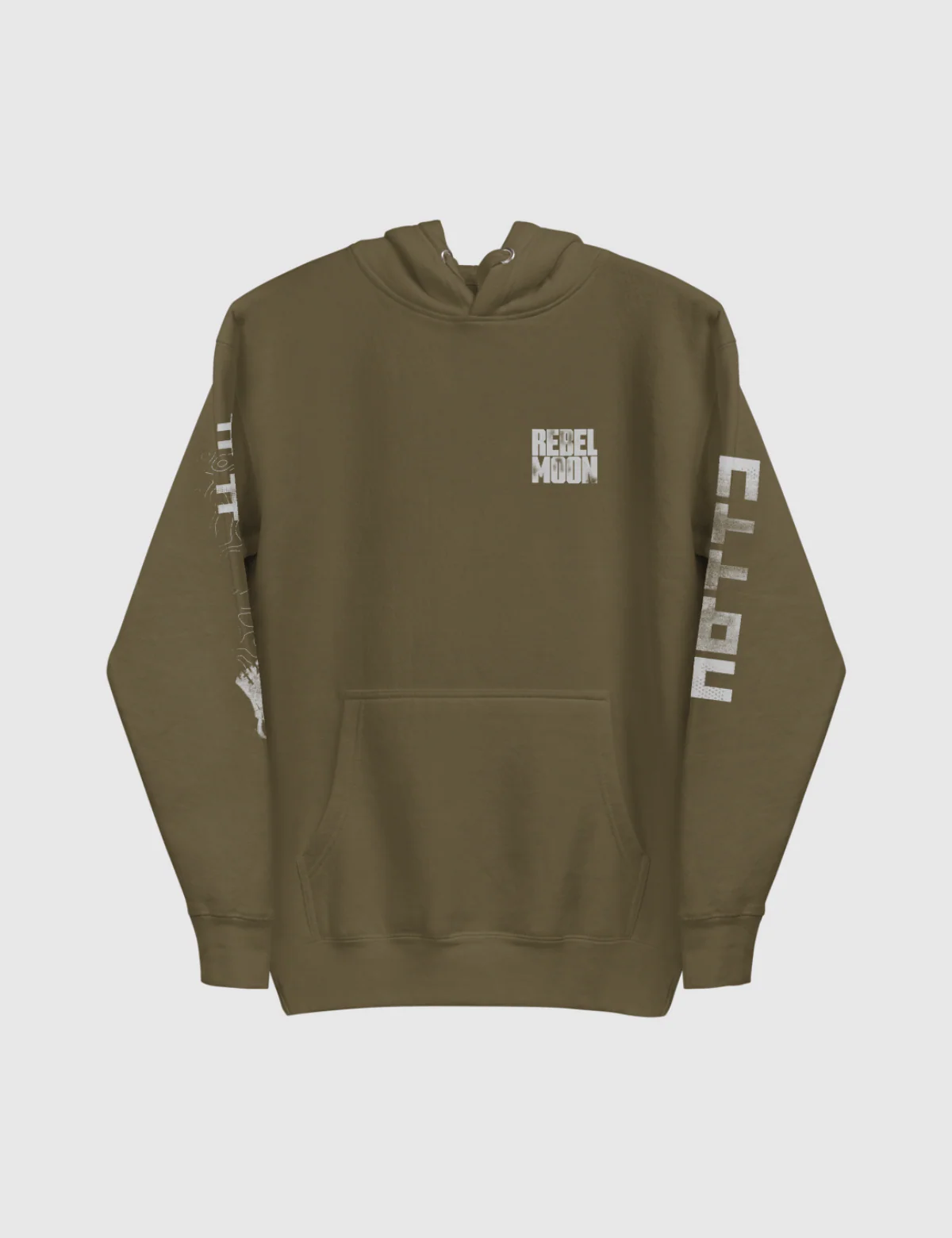 Rebel Moon Logo Unisex Hoodie [Military Green] - Image 2