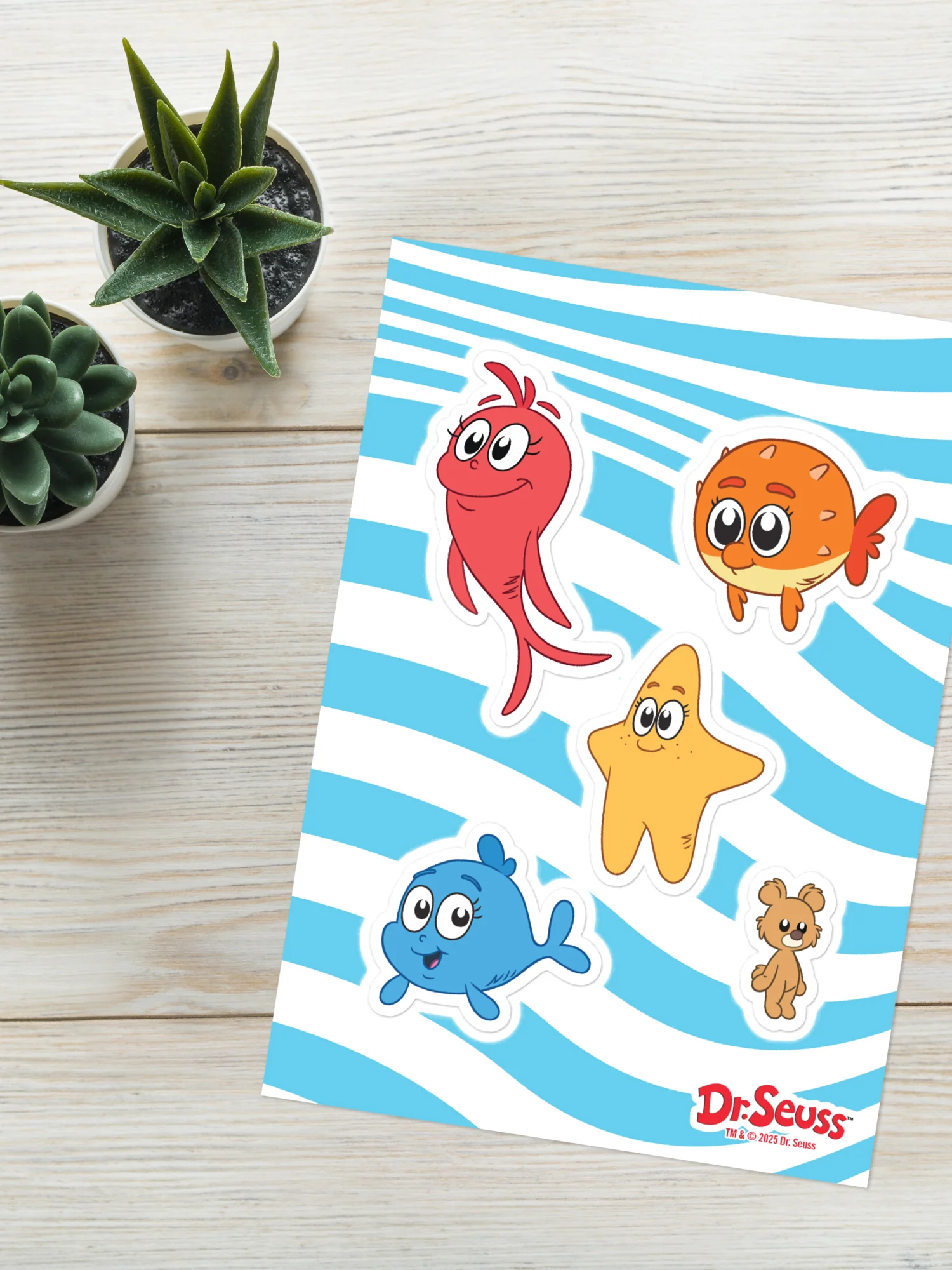 Red Fish, Blue Fish Characters Sticker Sheet - Image 2