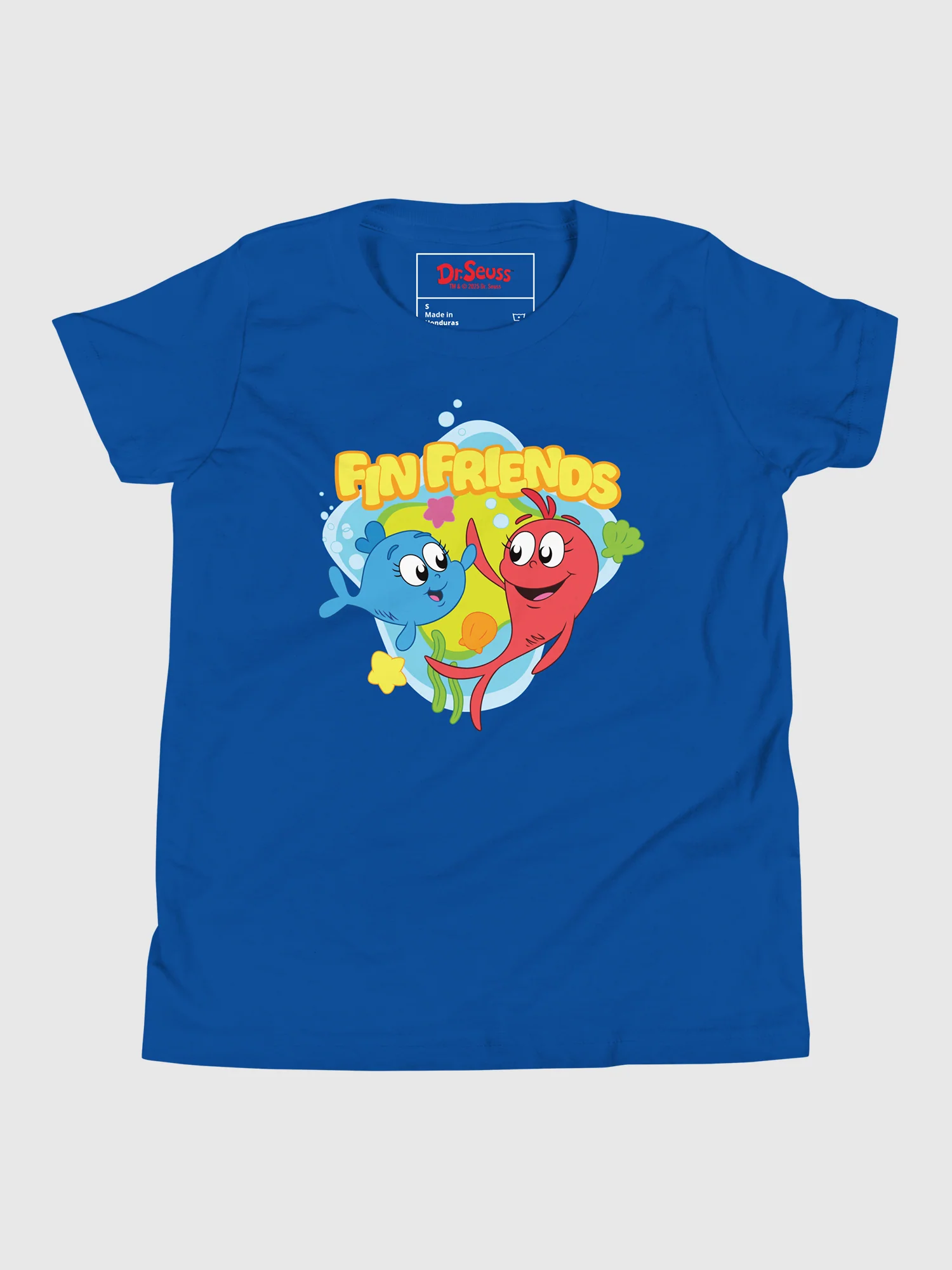 Red Fish, Blue Fish Fin Friends Kids T-Shirt - Image 2