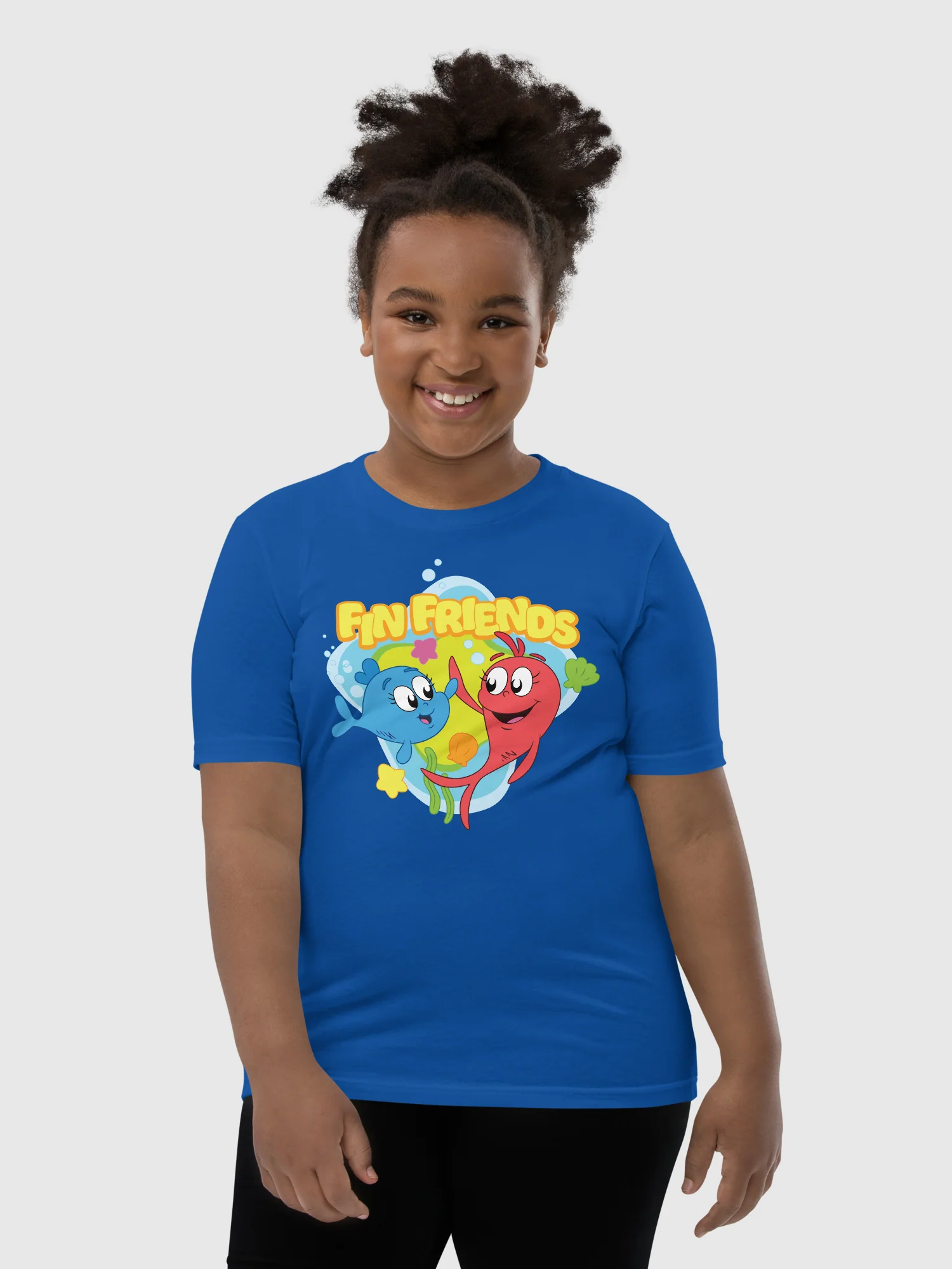 Red Fish, Blue Fish Fin Friends Kids T-Shirt - Image 4