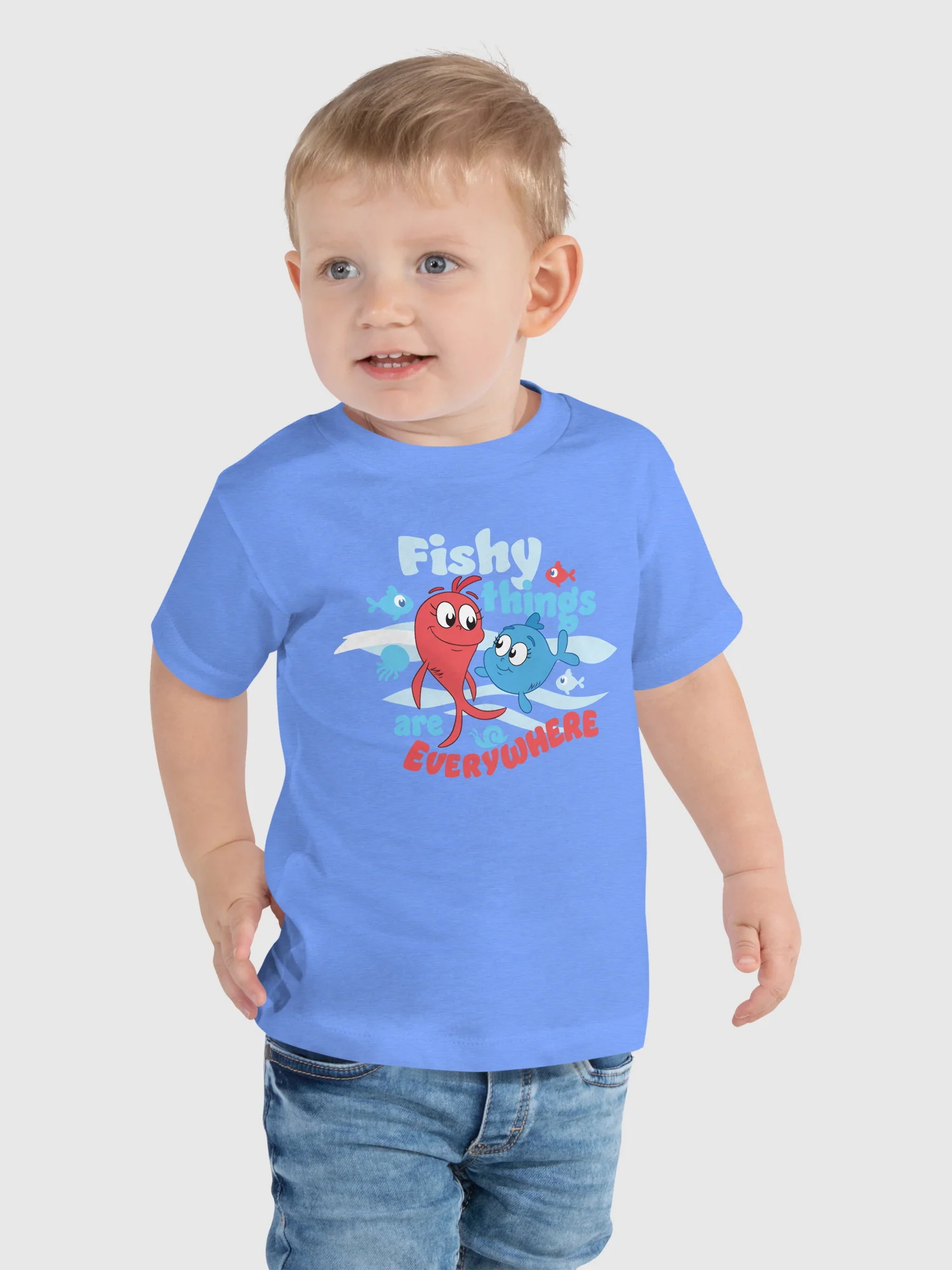 Red Fish, Blue Fish Fishy Things Toddler T-Shirt - Image 2