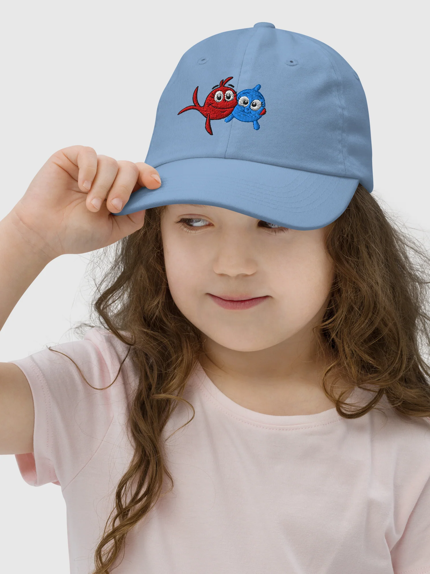 Red Fish, Blue Fish Kids Embroidered Hat - Image 4