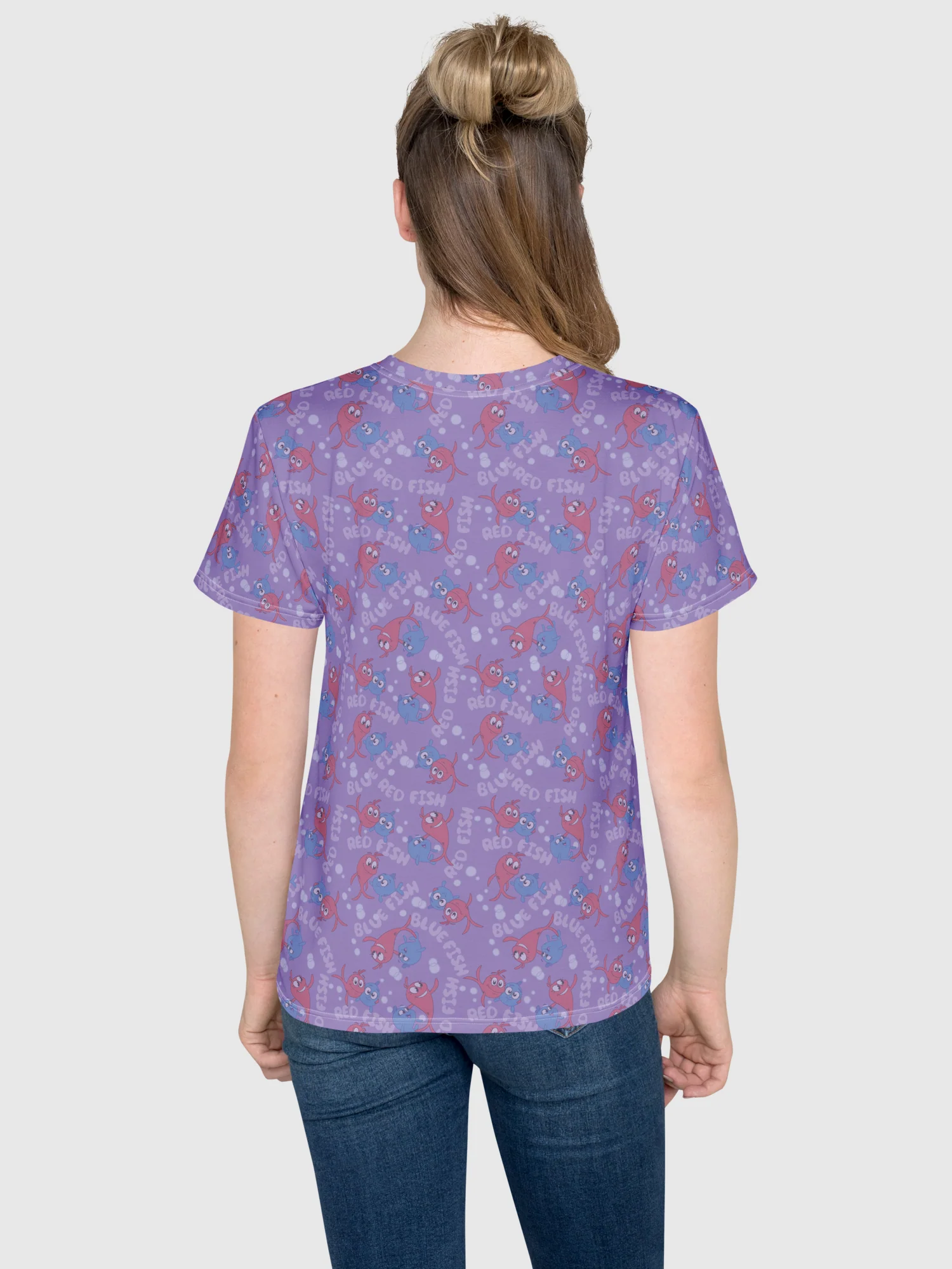 Red Fish, Blue Fish Pattern Kids T-Shirt - Image 3