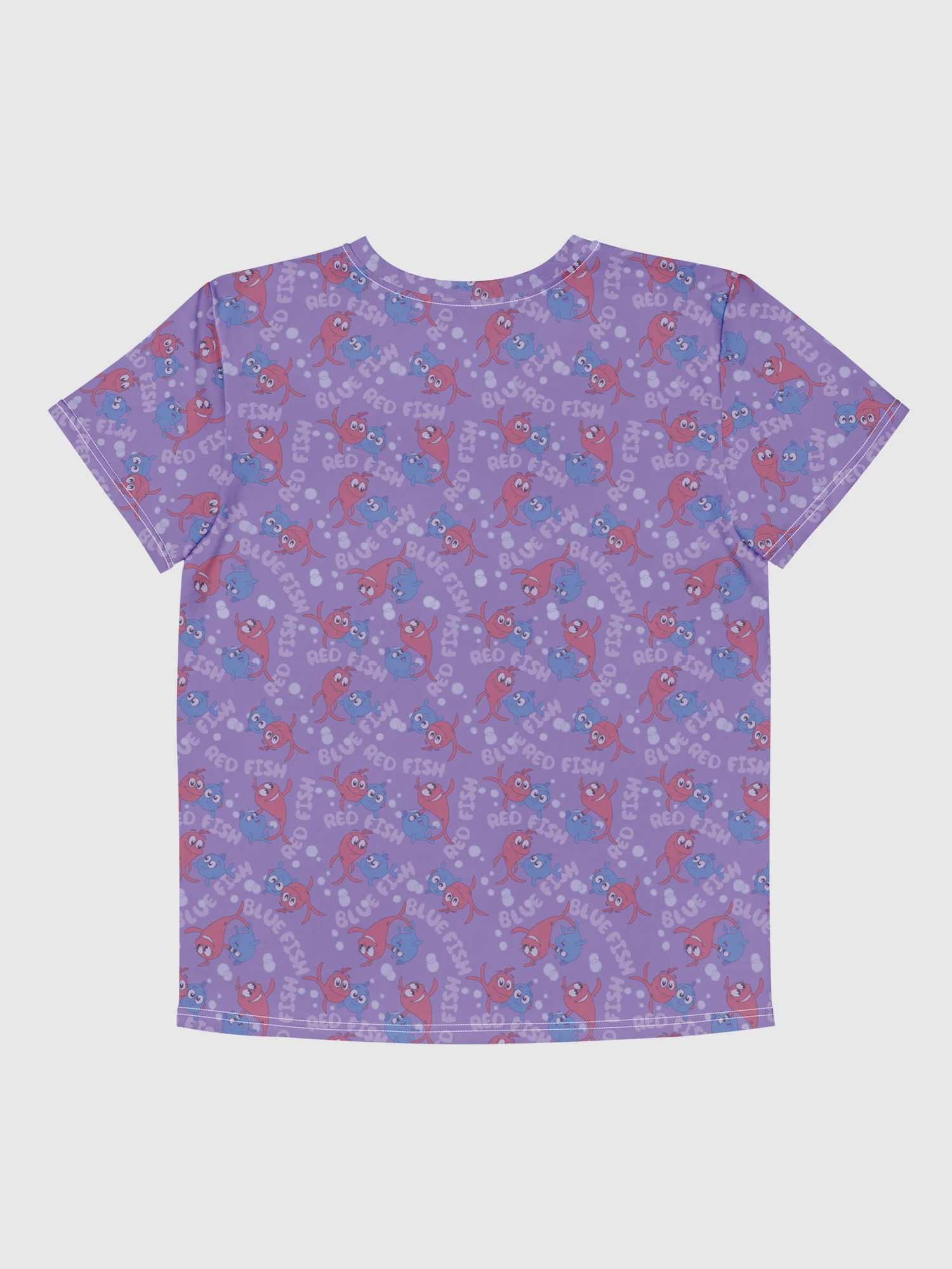 Red Fish, Blue Fish Pattern Kids T-Shirt - Image 4