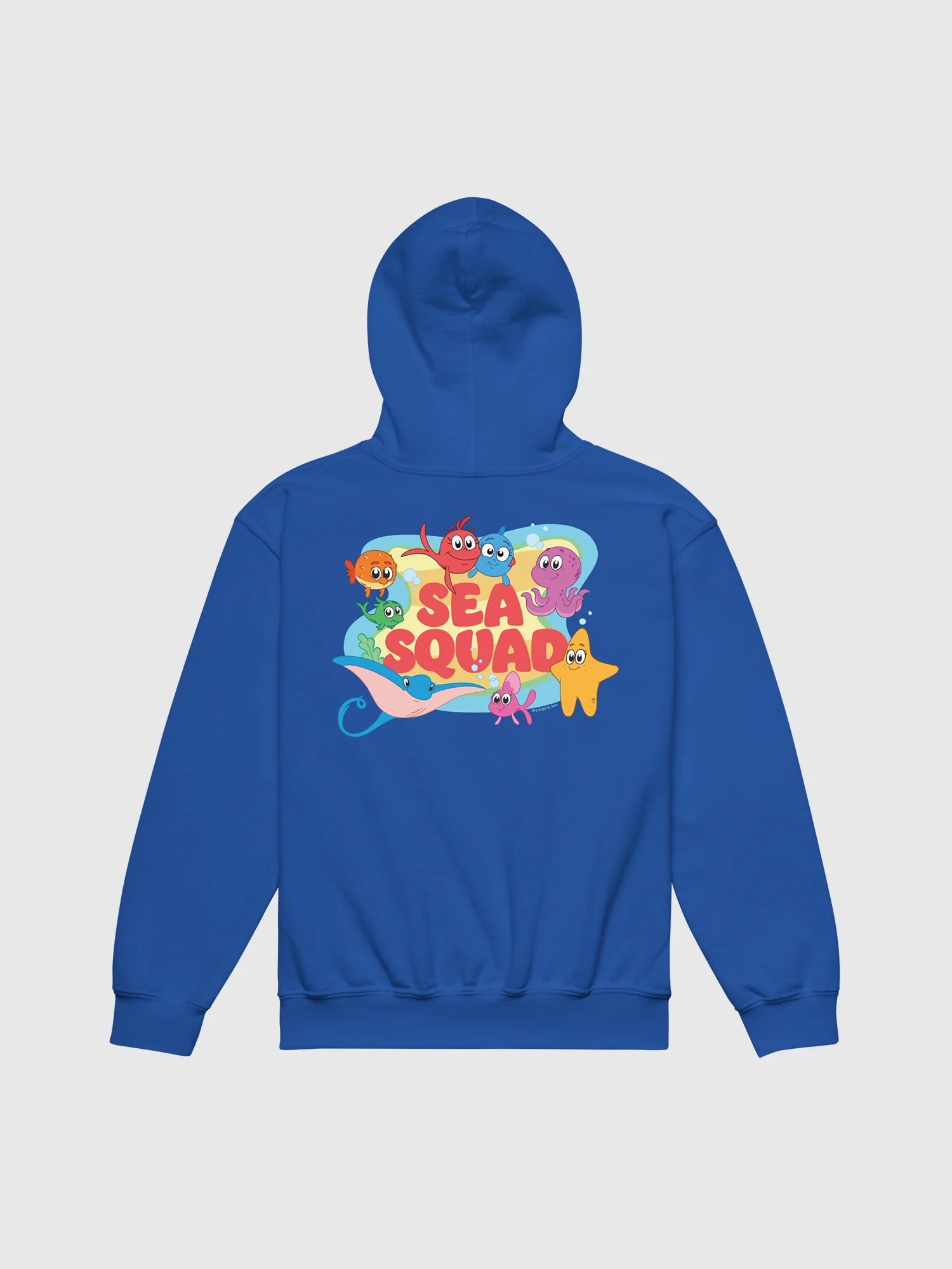 Red Fish, Blue Fish Sea Squad Kids Hoodie - Image 3