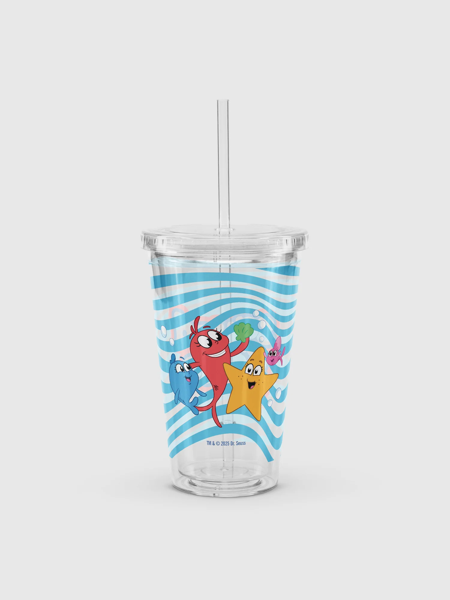 Red Fish, Blue Fish Squad Goals Clear Tumbler - Image 2