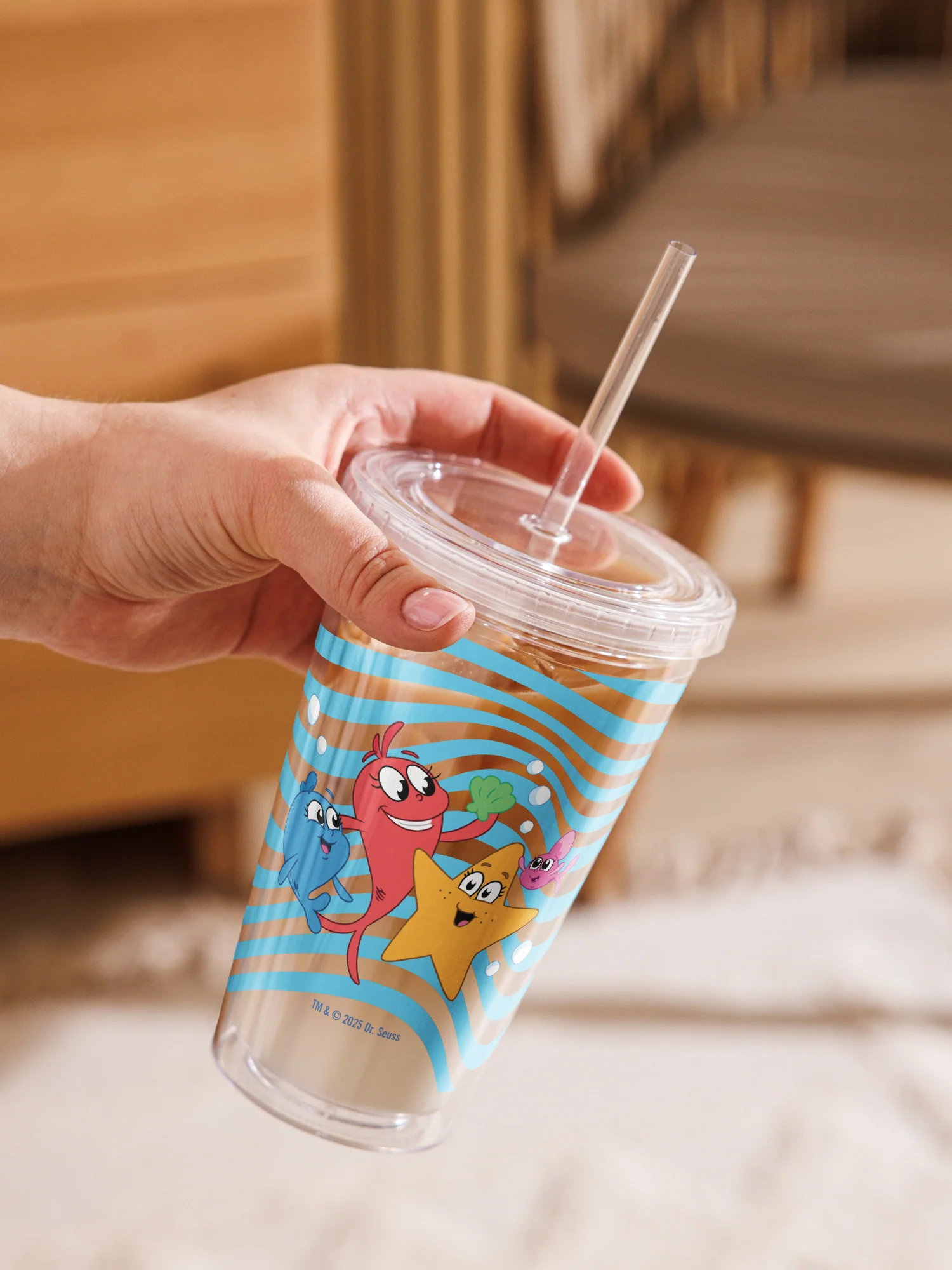 Red Fish, Blue Fish Squad Goals Clear Tumbler - Image 4