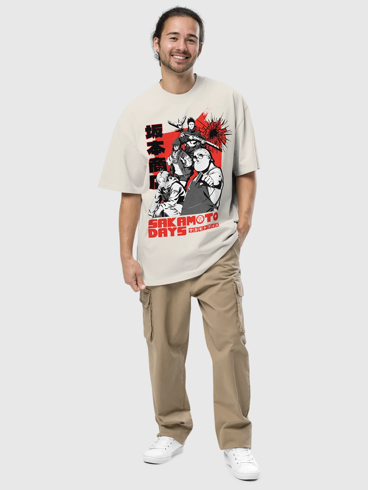 Sakamoto Days Group Oversized T-Shirt - Image 4