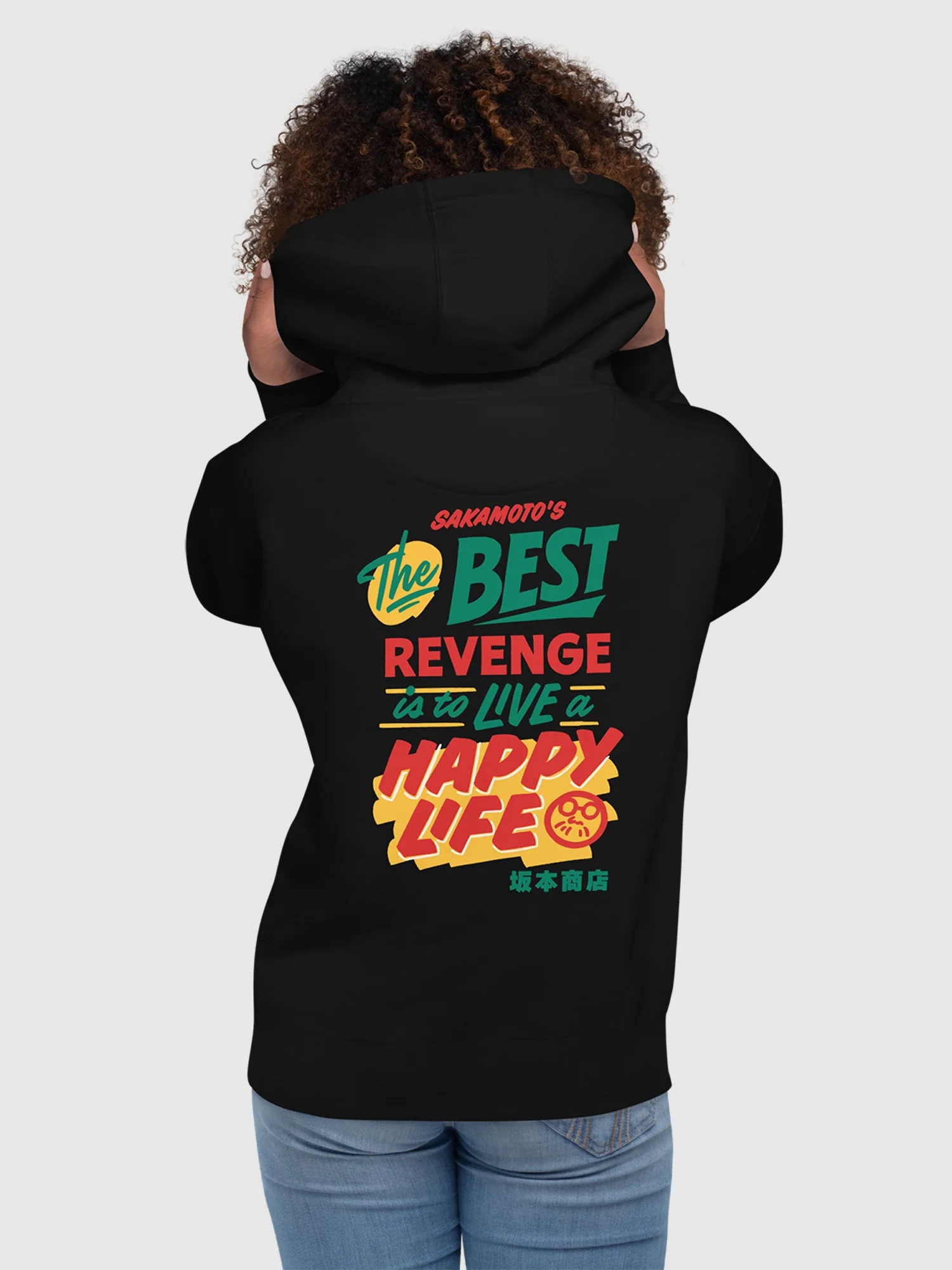 Sakamoto Days Live a Happy Life Hoodie - Image 3