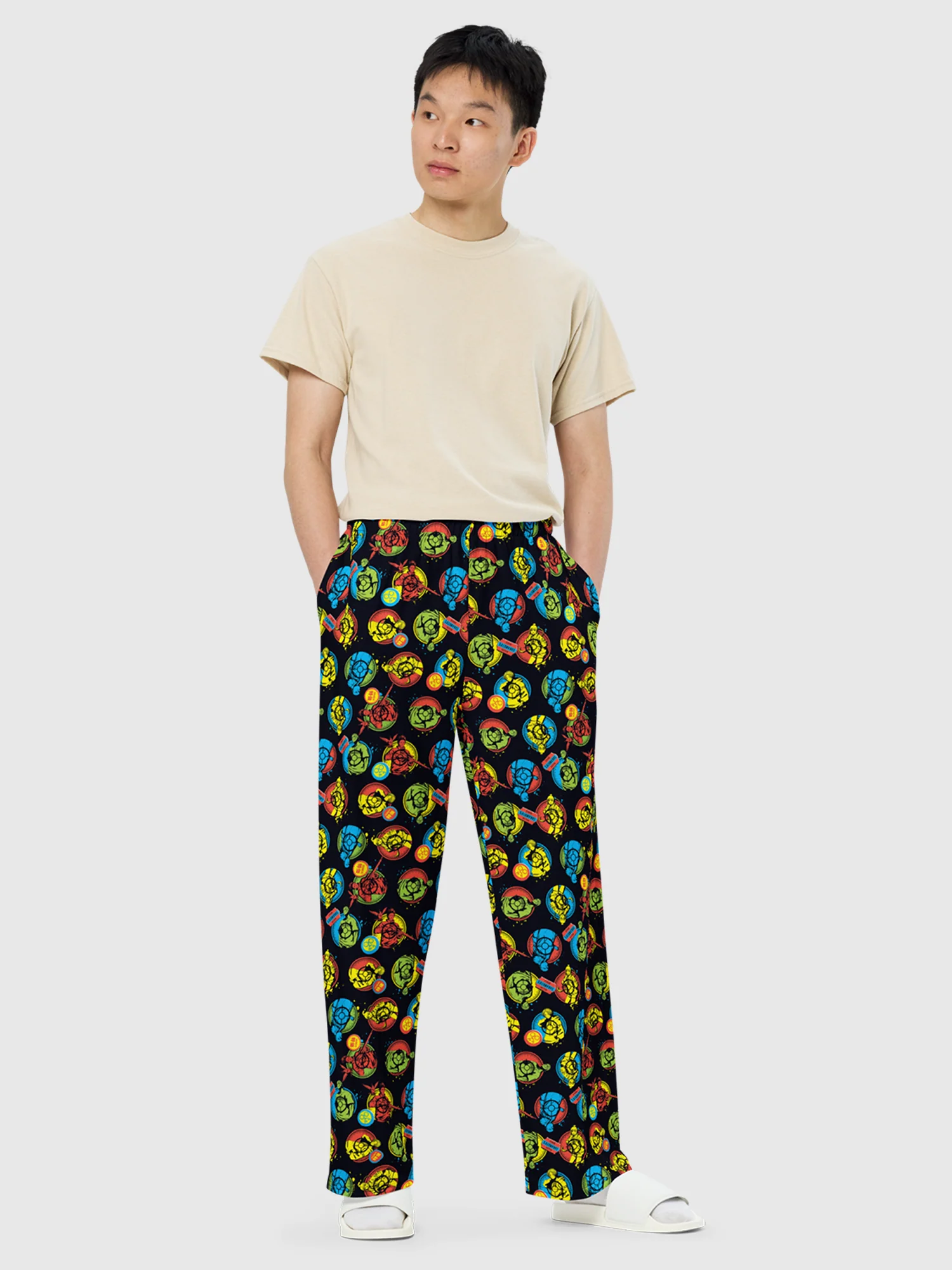 Sakamoto Days Patterned Wide-Leg Pants - Image 3