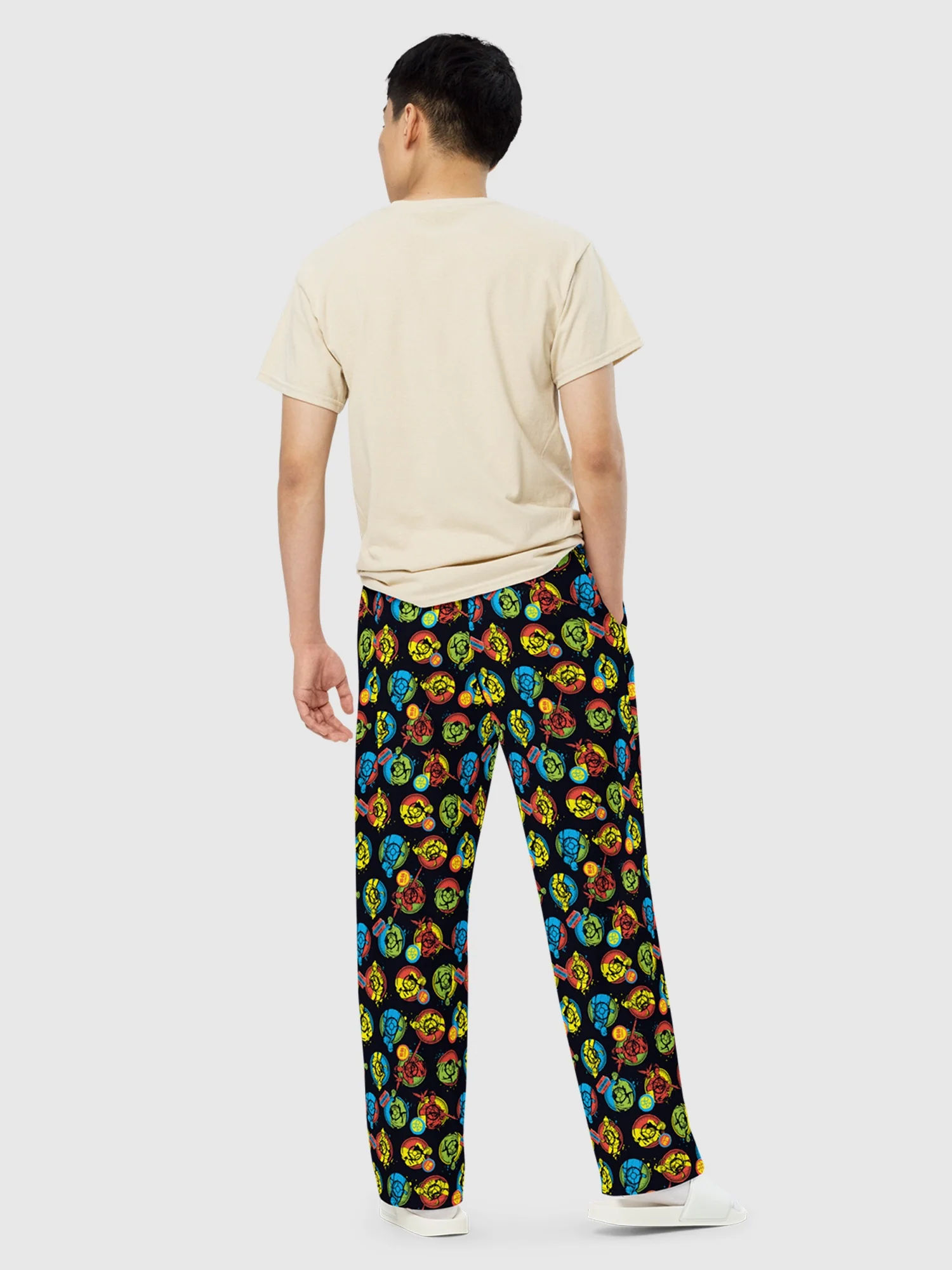 Sakamoto Days Patterned Wide-Leg Pants - Image 4