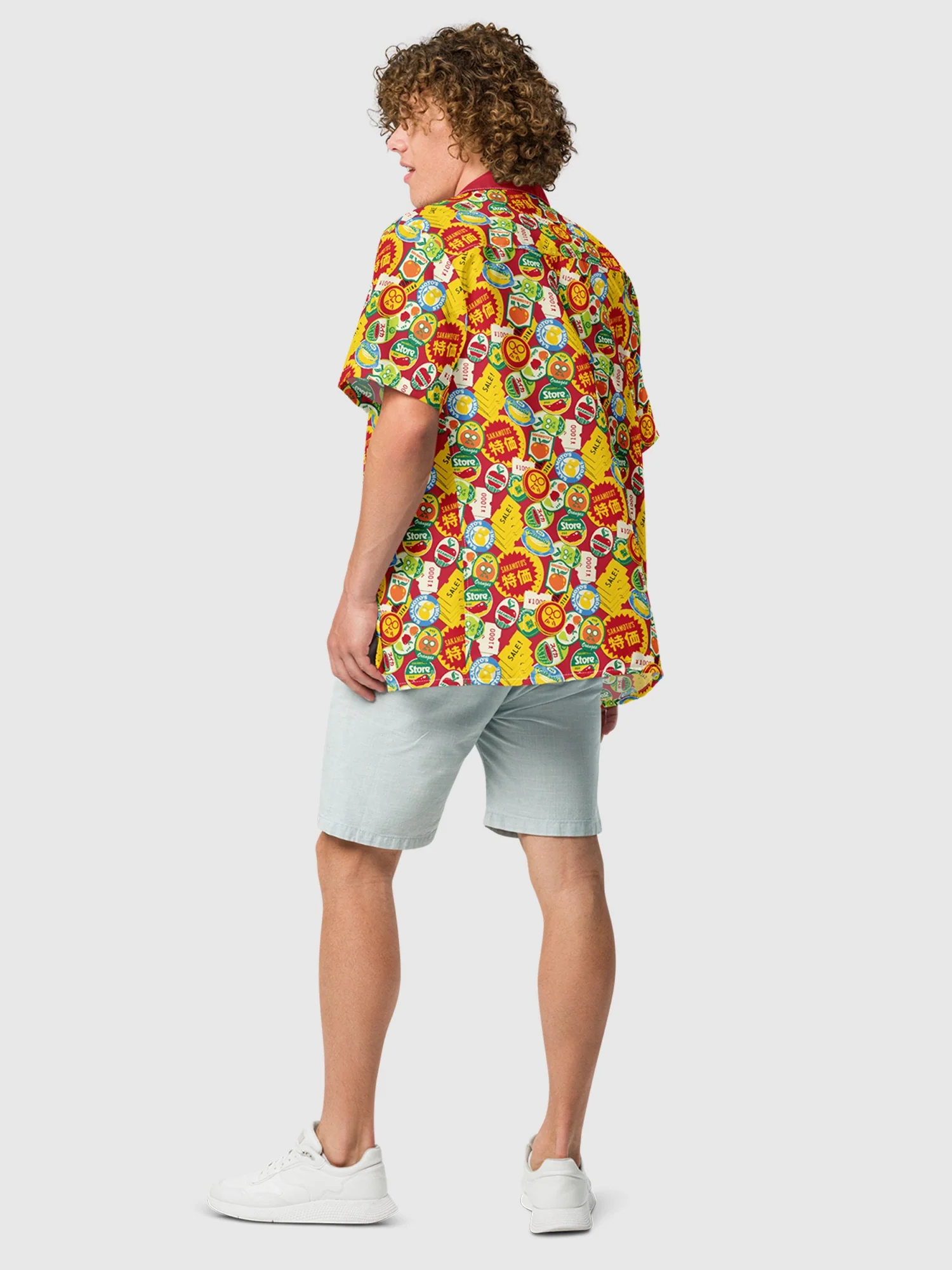 Sakamoto Days Stickers Button Up Shirt - Image 4