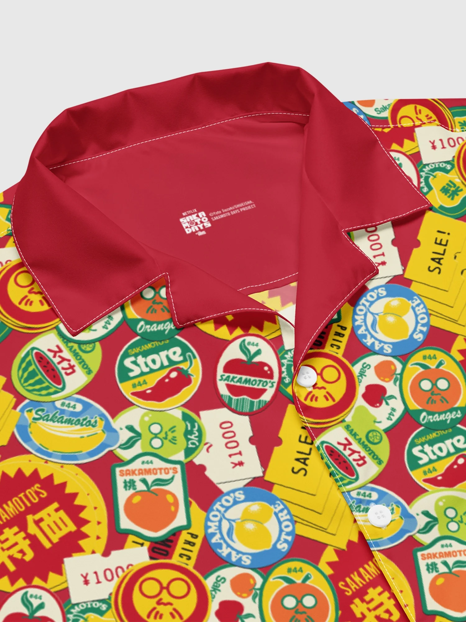 Sakamoto Days Stickers Button Up Shirt - Image 5