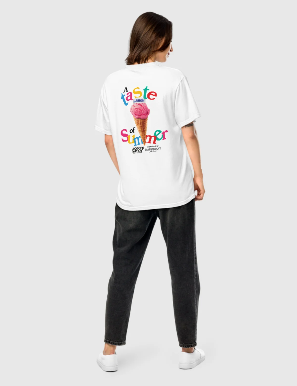 Scoops Ahoy Men’s A Taste of Summer T-Shirt [White] - Image 2