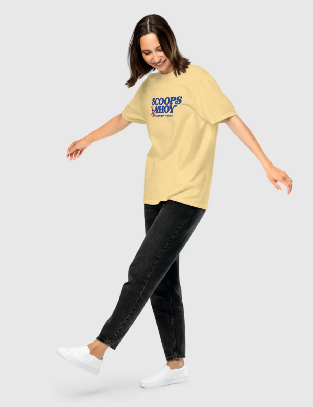 Scoops Ahoy Men’s Cool Down T-Shirt [Yellow] - Image 4