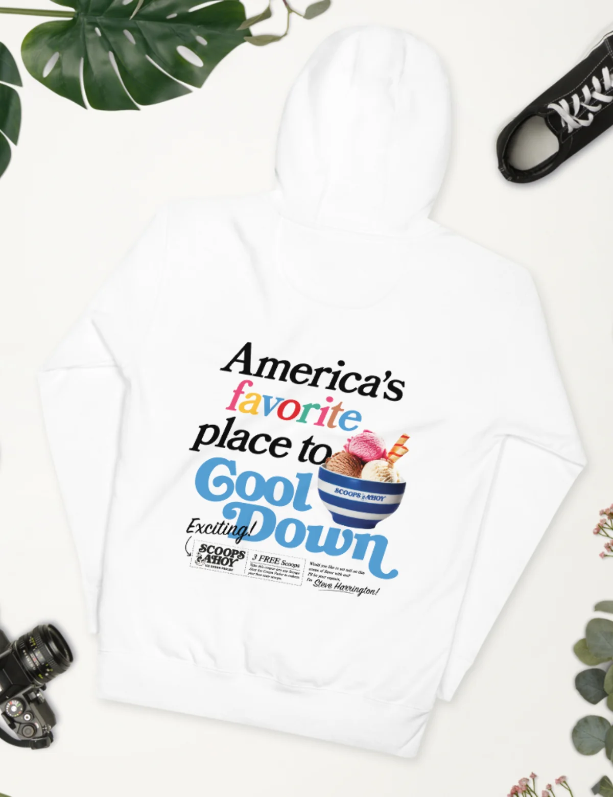 Scoops Ahoy Unisex Hoodie [White] - Image 2