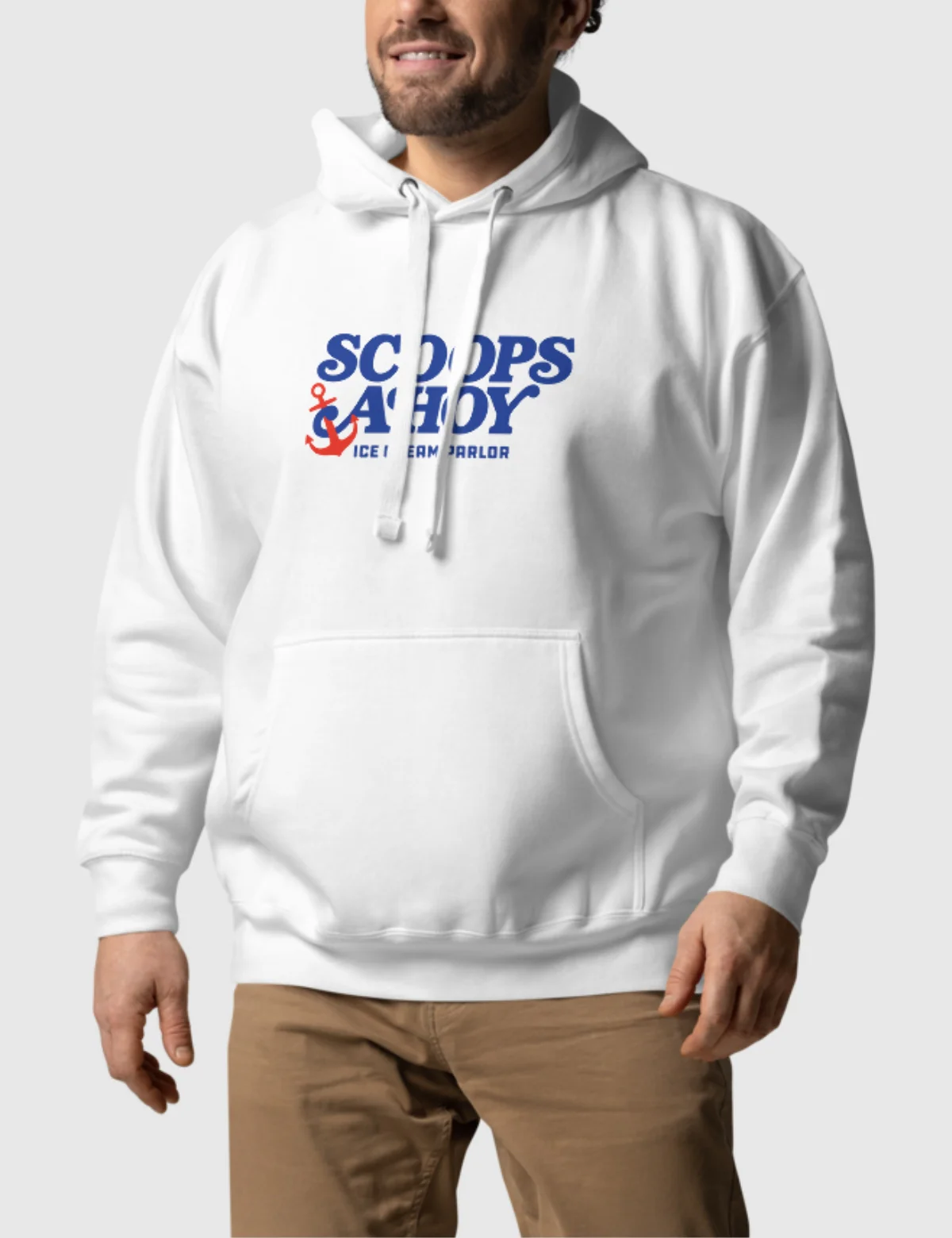 Scoops Ahoy Unisex Hoodie [White] - Image 6