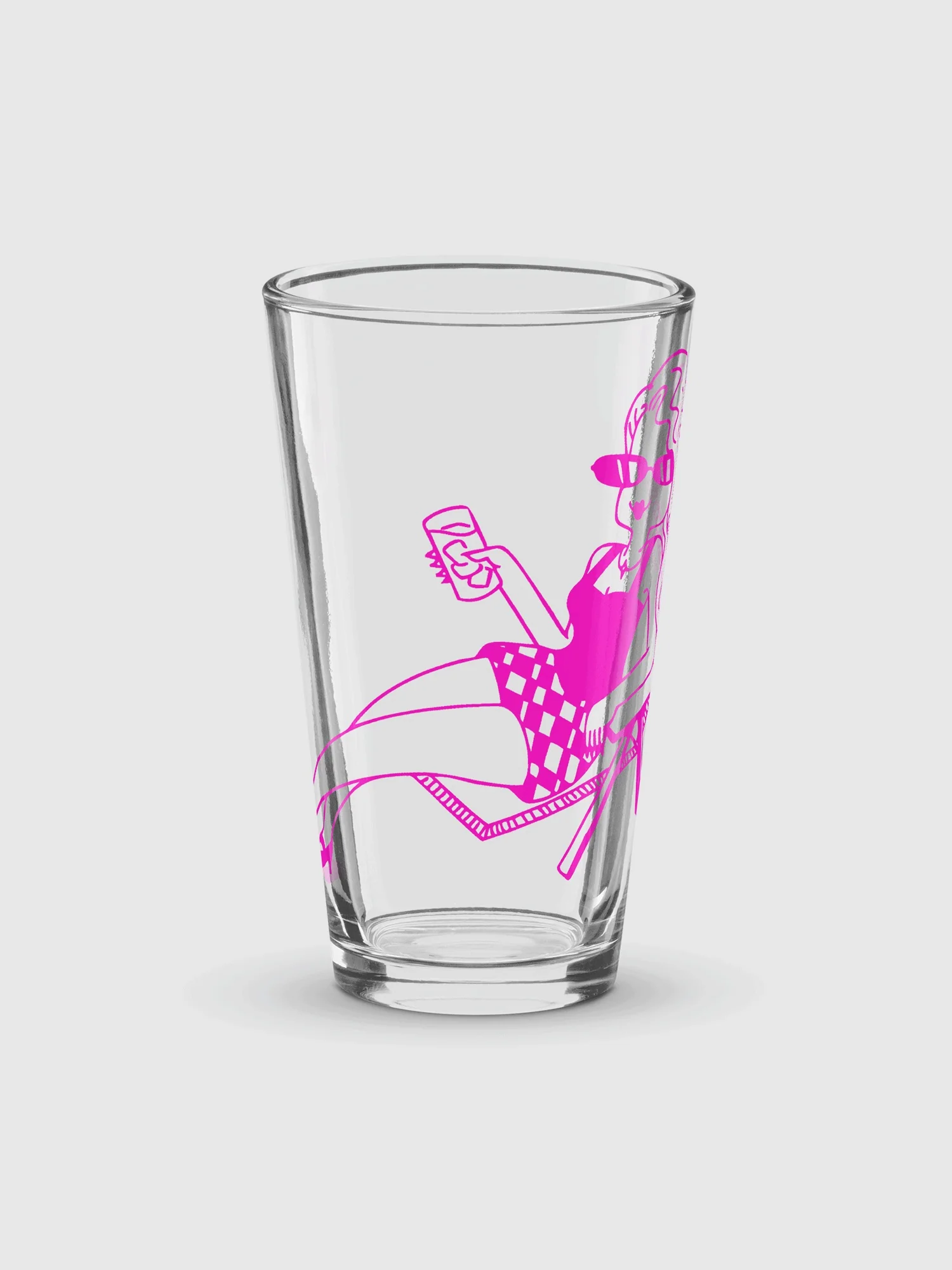 Selling Sunset Pint Glass" Water For Lunch" - Image 2