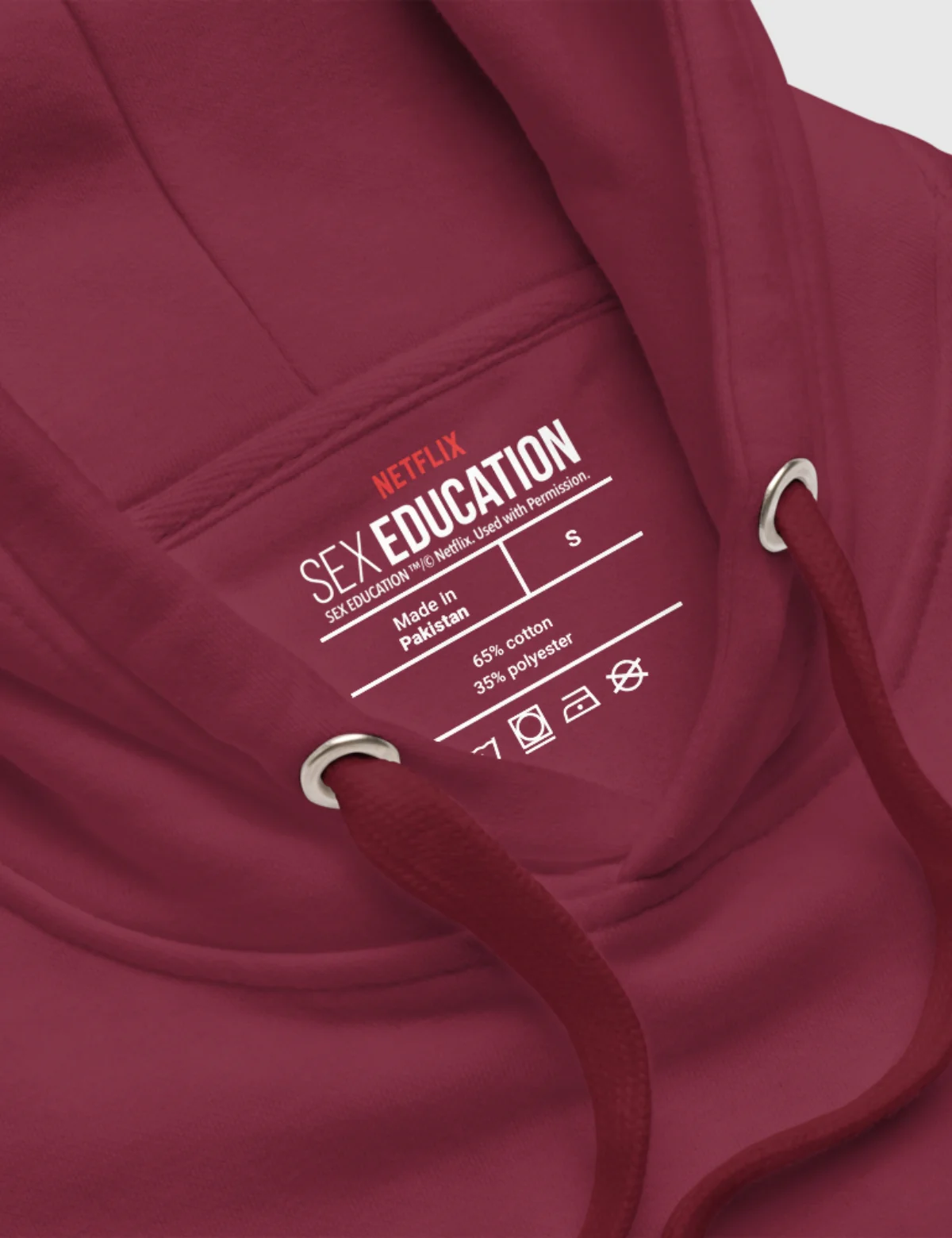 Sex Education Unisex Hoodie [Maroon] - Image 6