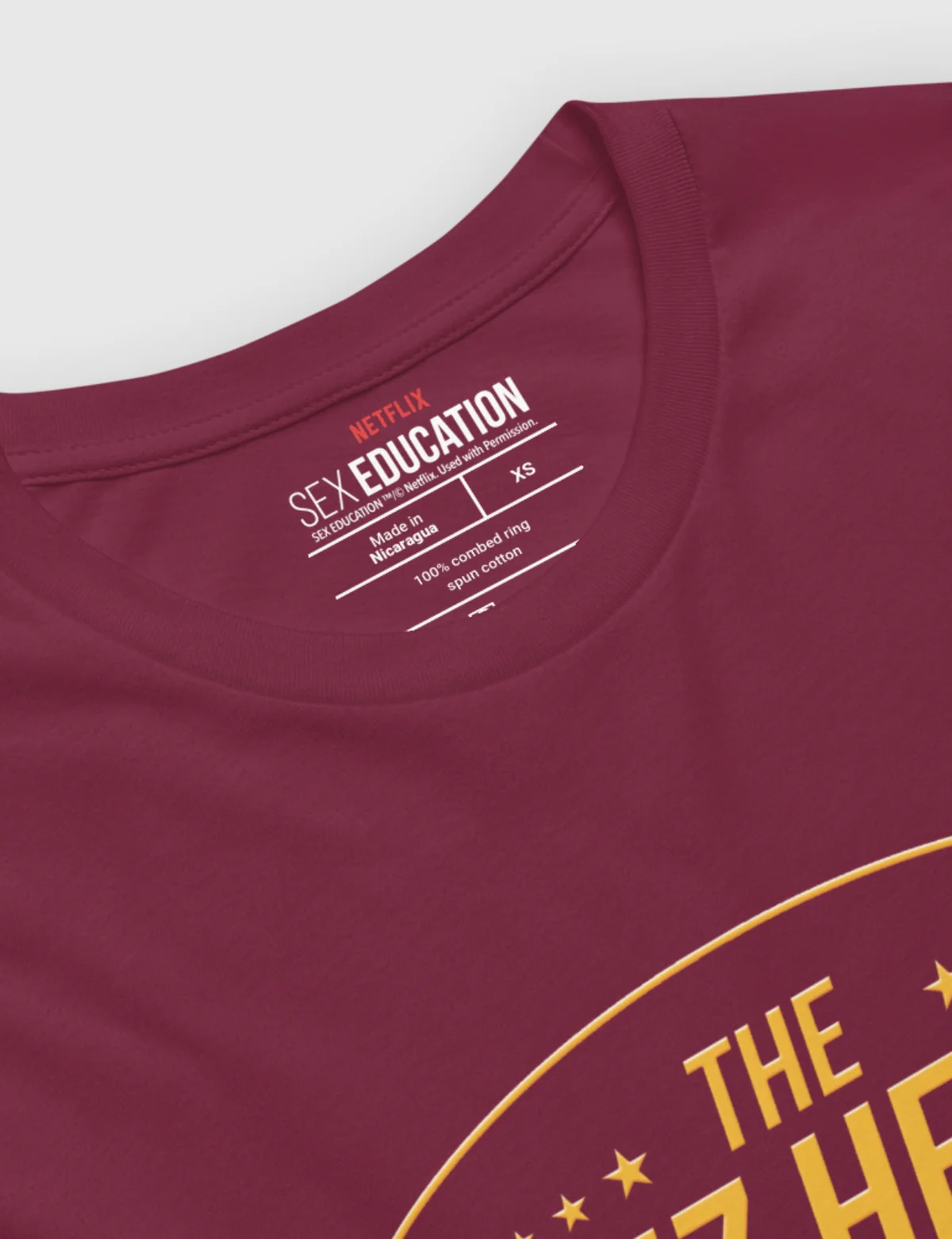 Sex Education The Quiz Heads Unisex T-Shirt [Maroon] - Image 3