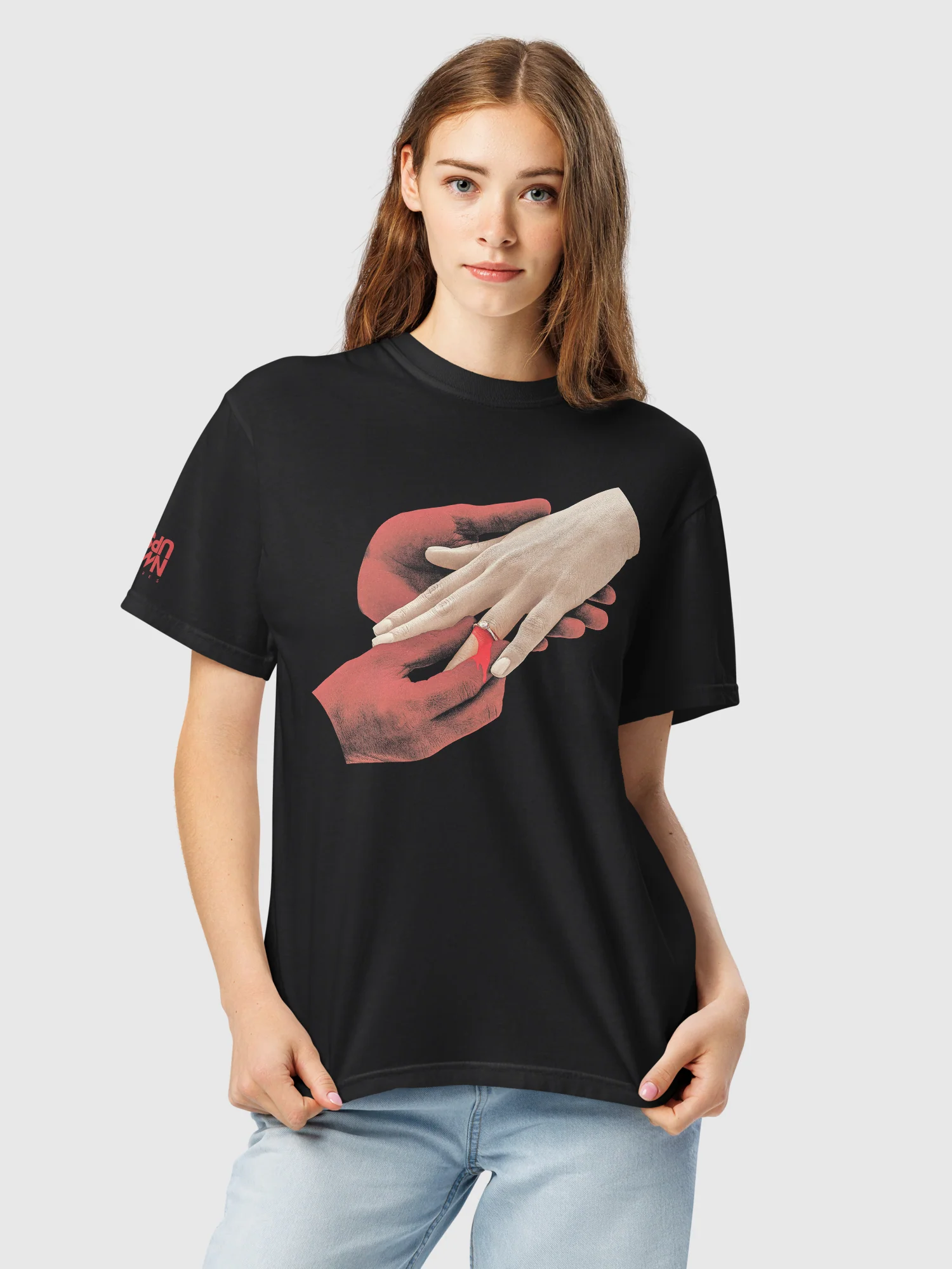 Something Very Bad Is Going to Happen Comfort Colors T-Shirt Ring Finger - Image 3