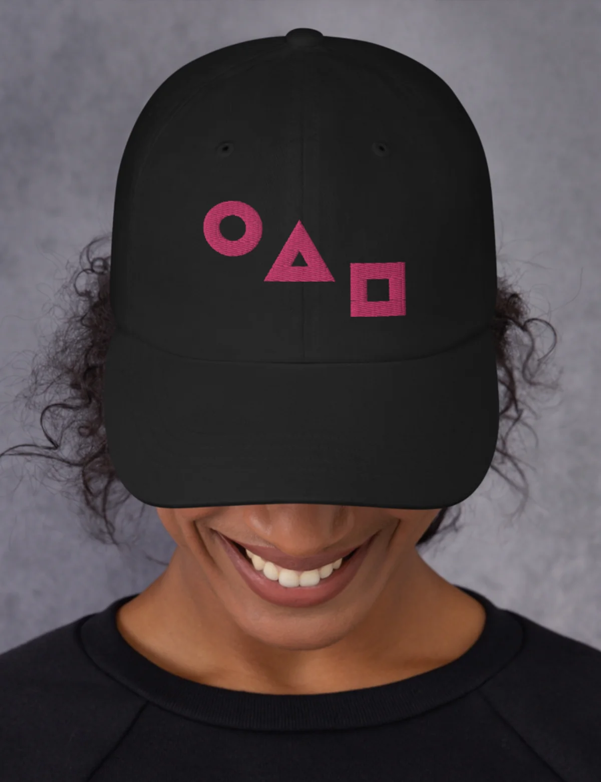 Squid Game Logos Dad Hat [Black] - Image 4