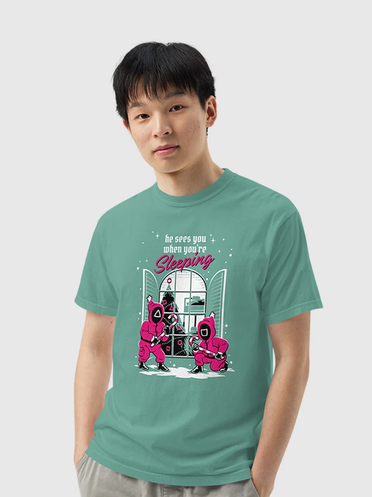 Squid Game He Sees You When You're Sleeping Comfort Colors T-Shirt - Image 2