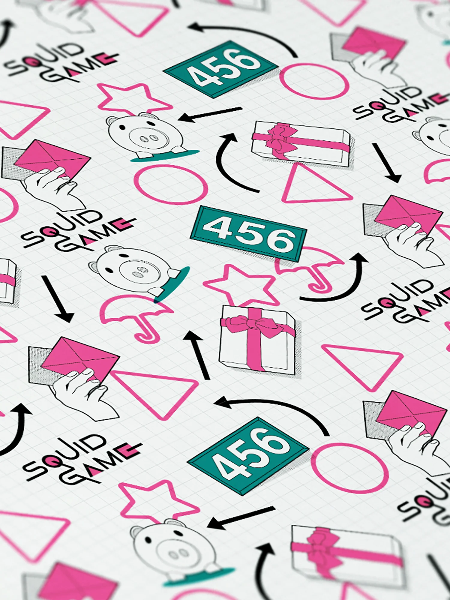 Squid Game Icons Wrapping Paper - Image 2