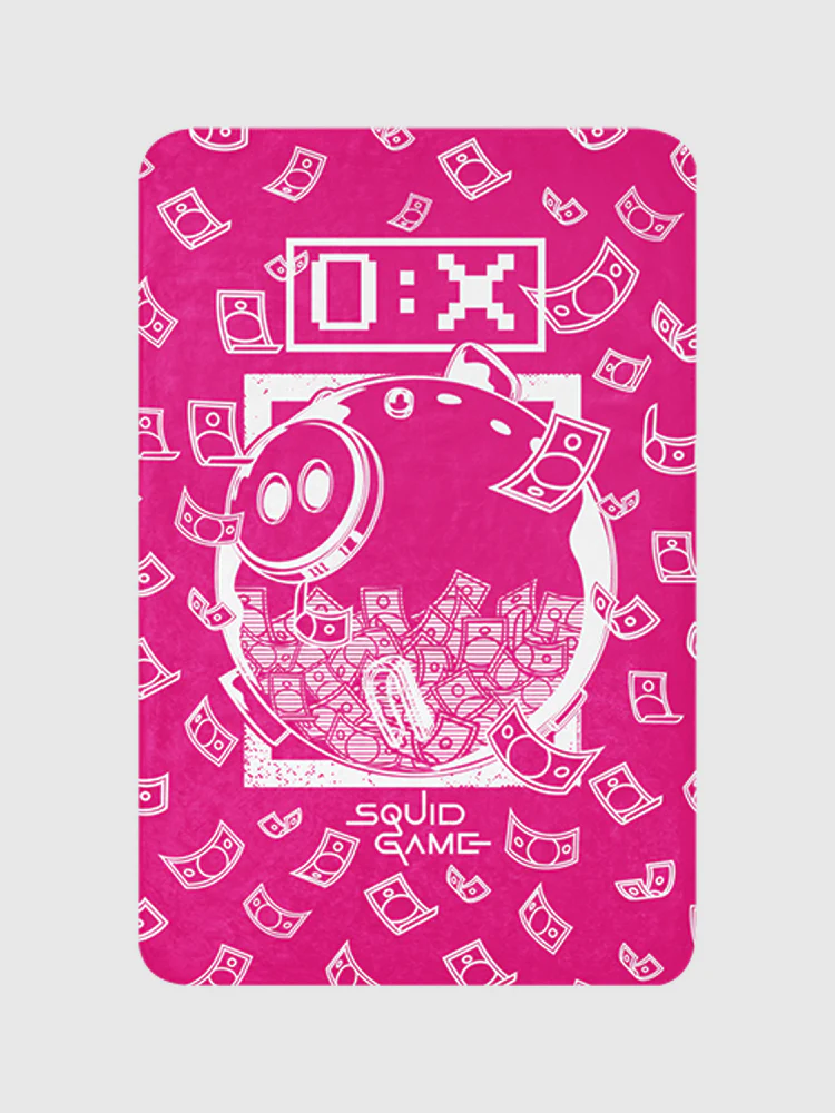 Squid Game Piggy Bank Sherpa Blanket - Image 4