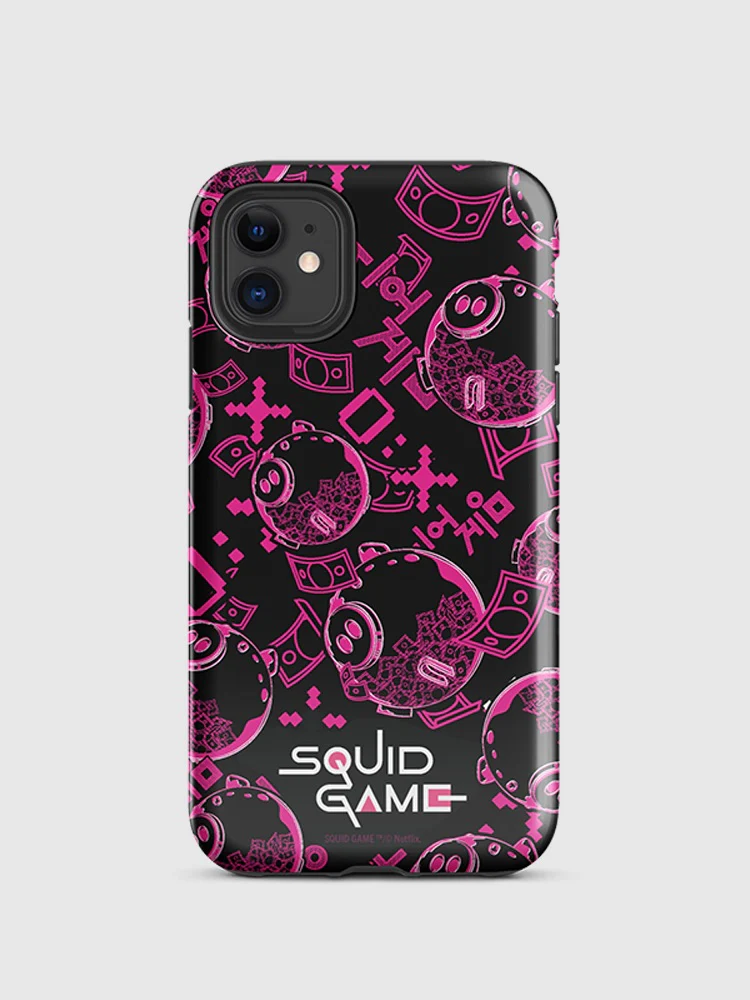 Squid Game Piggybank Pattern iPhone Tough Case - Image 25