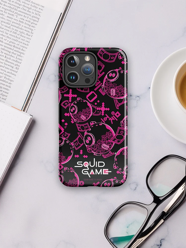 Squid Game Piggybank Pattern iPhone Tough Case - Image 3